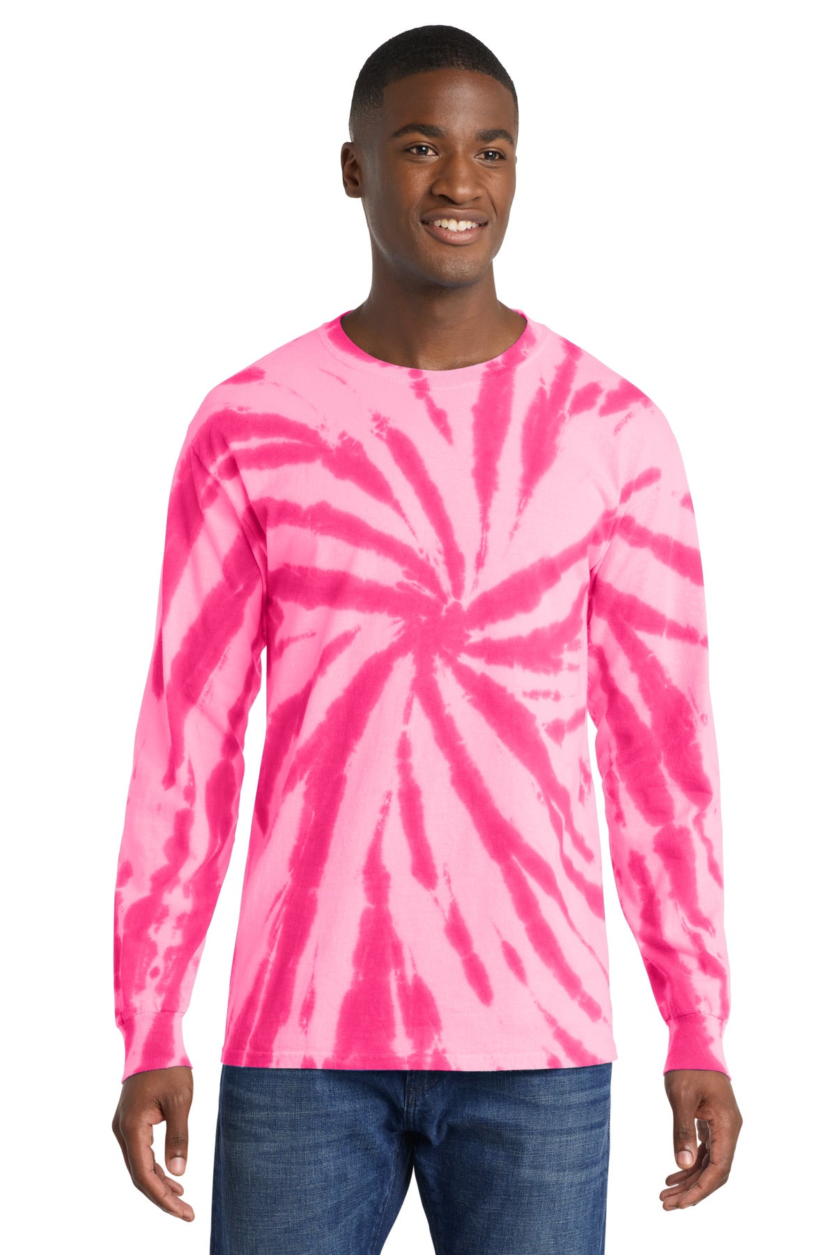 Port & Coƒ?› Tie-Dye Long Sleeve Tee.  PC147LS