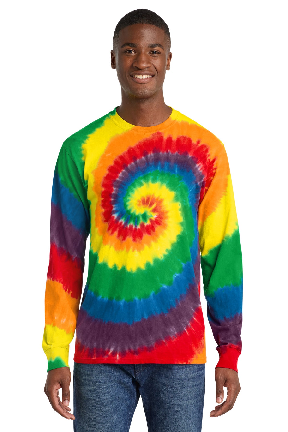 Port & Coâ„¢ Tie-Dye Long Sleeve Tee.  PC147LS
