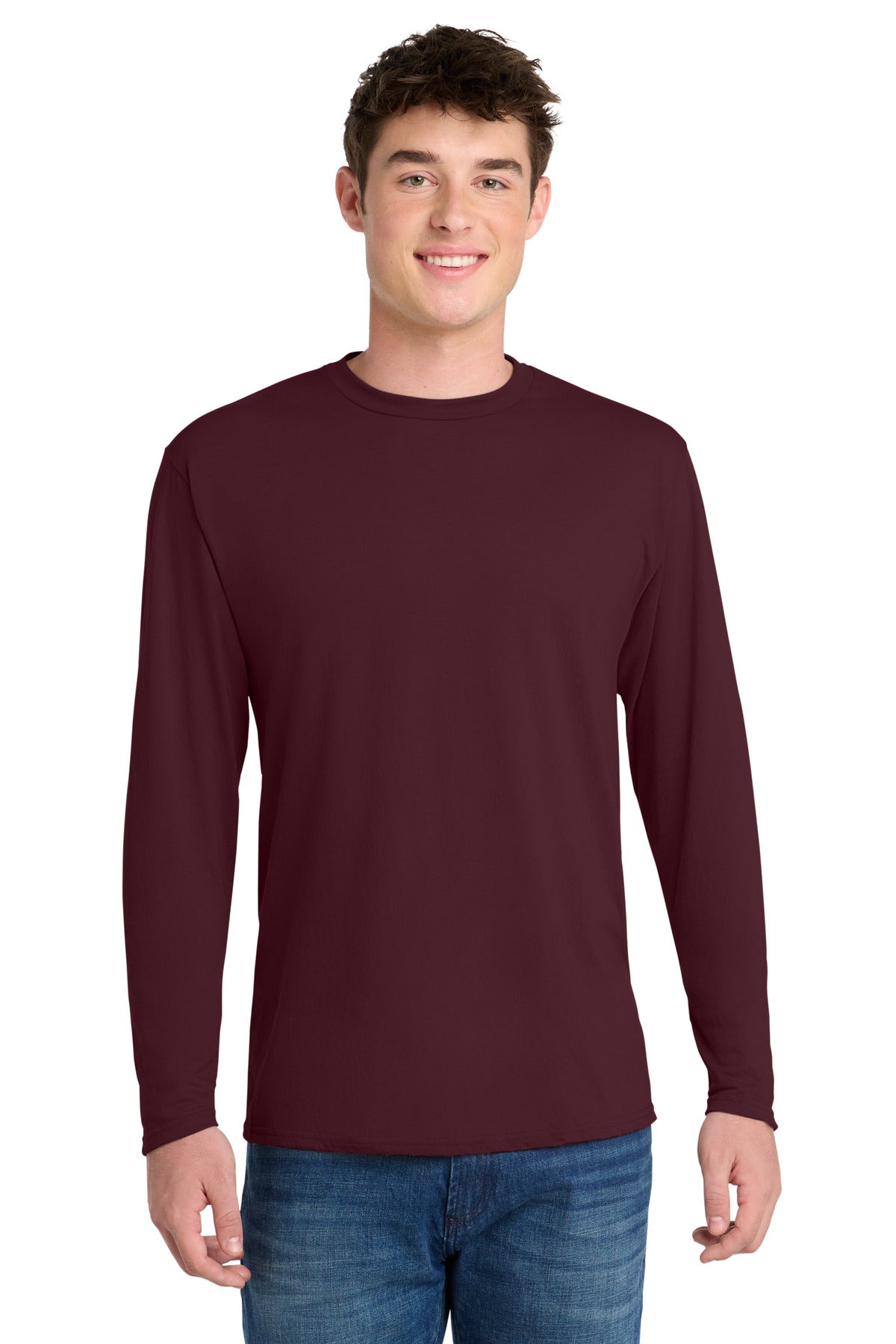 Port & Coƒ?› Long Sleeve Performance Blend Tee. PC381LS