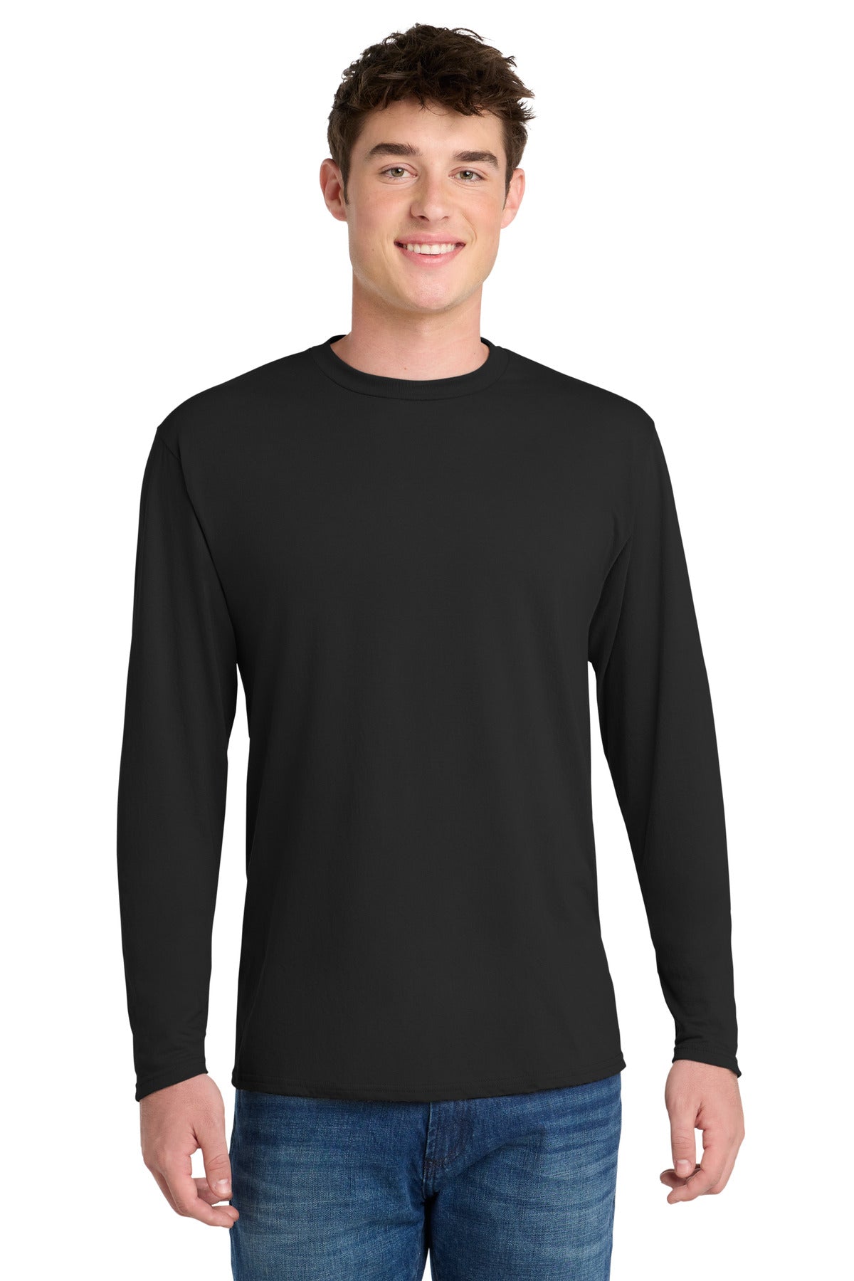 Port & Coƒ?› Long Sleeve Performance Blend Tee. PC381LS