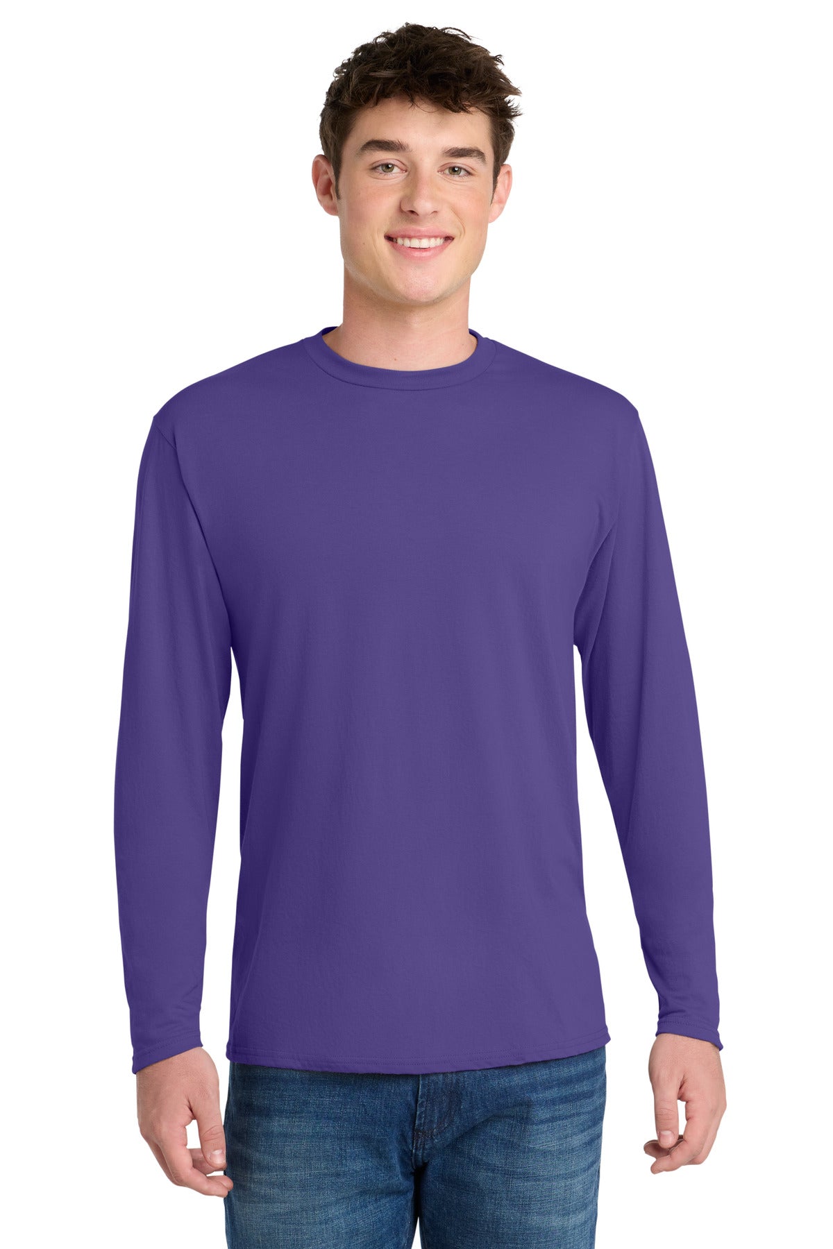 Port & Coƒ?› Long Sleeve Performance Blend Tee. PC381LS