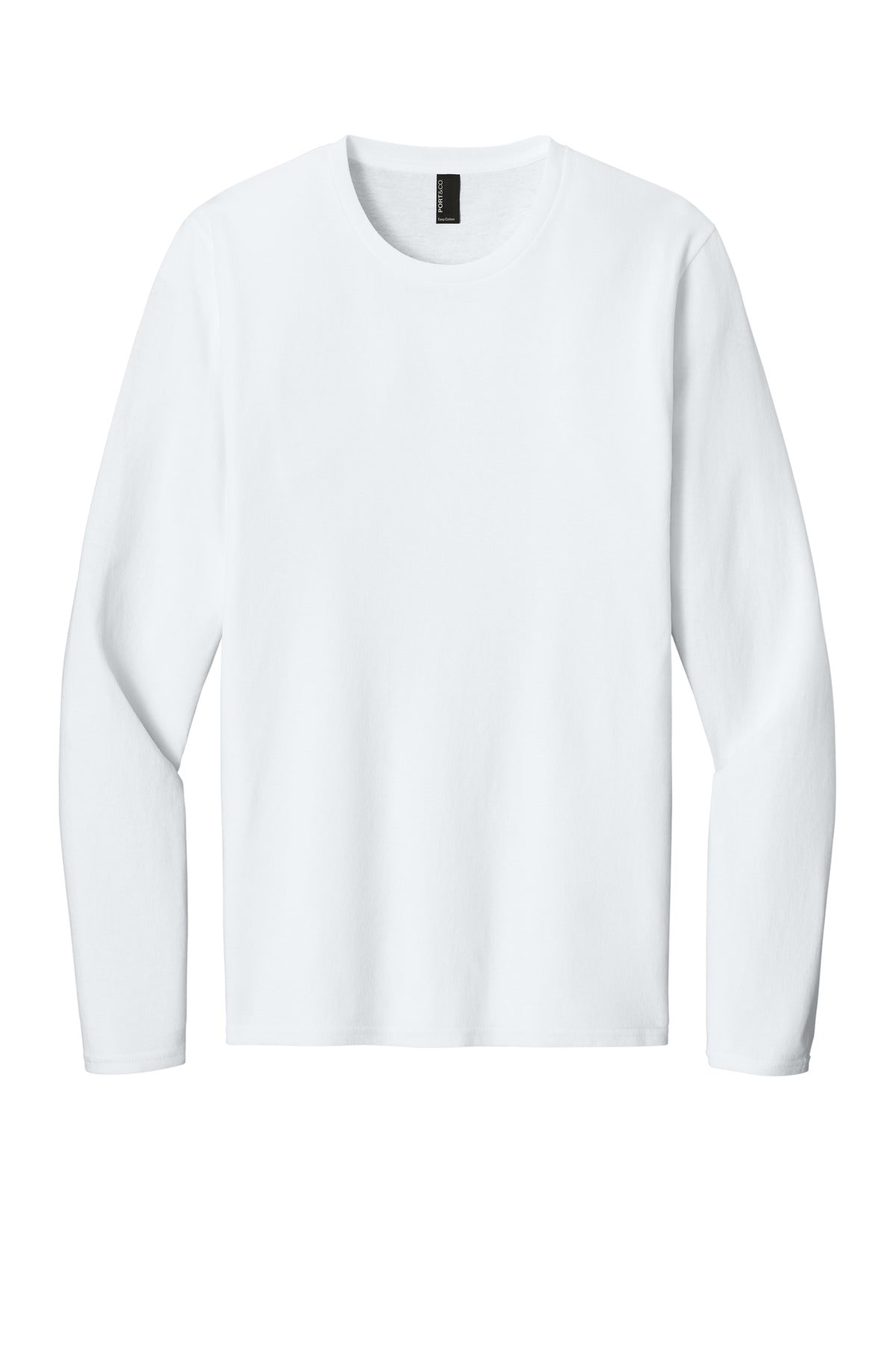 Port & Coƒ?› Easy Cotton Long Sleeve Tee PC43LS