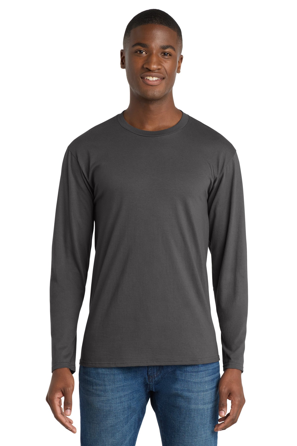 Port & Coƒ?› Long Sleeve Fan Favorite Tee. PC450LS