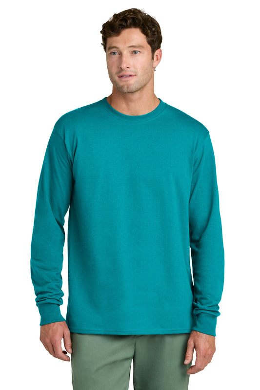 Port & Coƒ?› Long Sleeve Core Cotton Tee. PC54LS