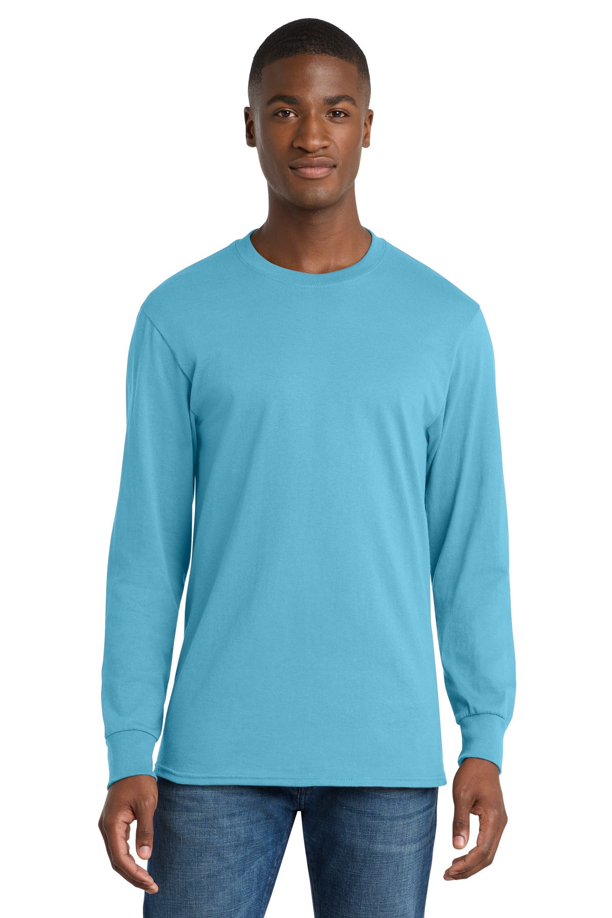 Port & Coâ„¢ Long Sleeve Core Cotton Tee. PC54LS