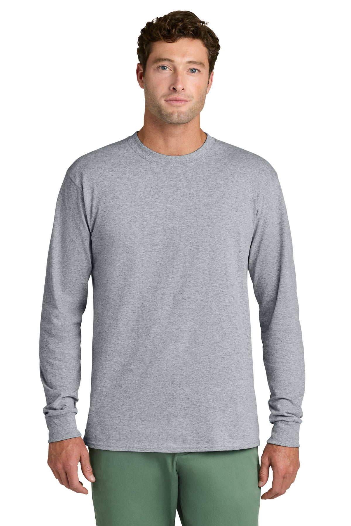 Port & Coƒ?› Long Sleeve Core Cotton Tee. PC54LS