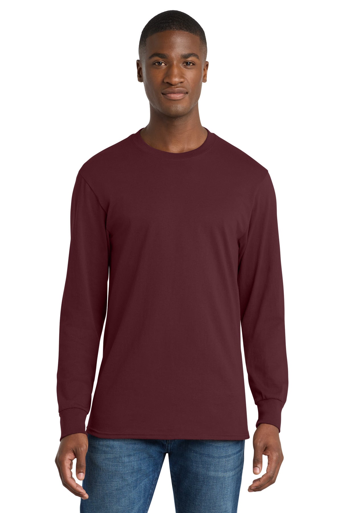 Port & Coâ„¢ Long Sleeve Core Cotton Tee. PC54LS