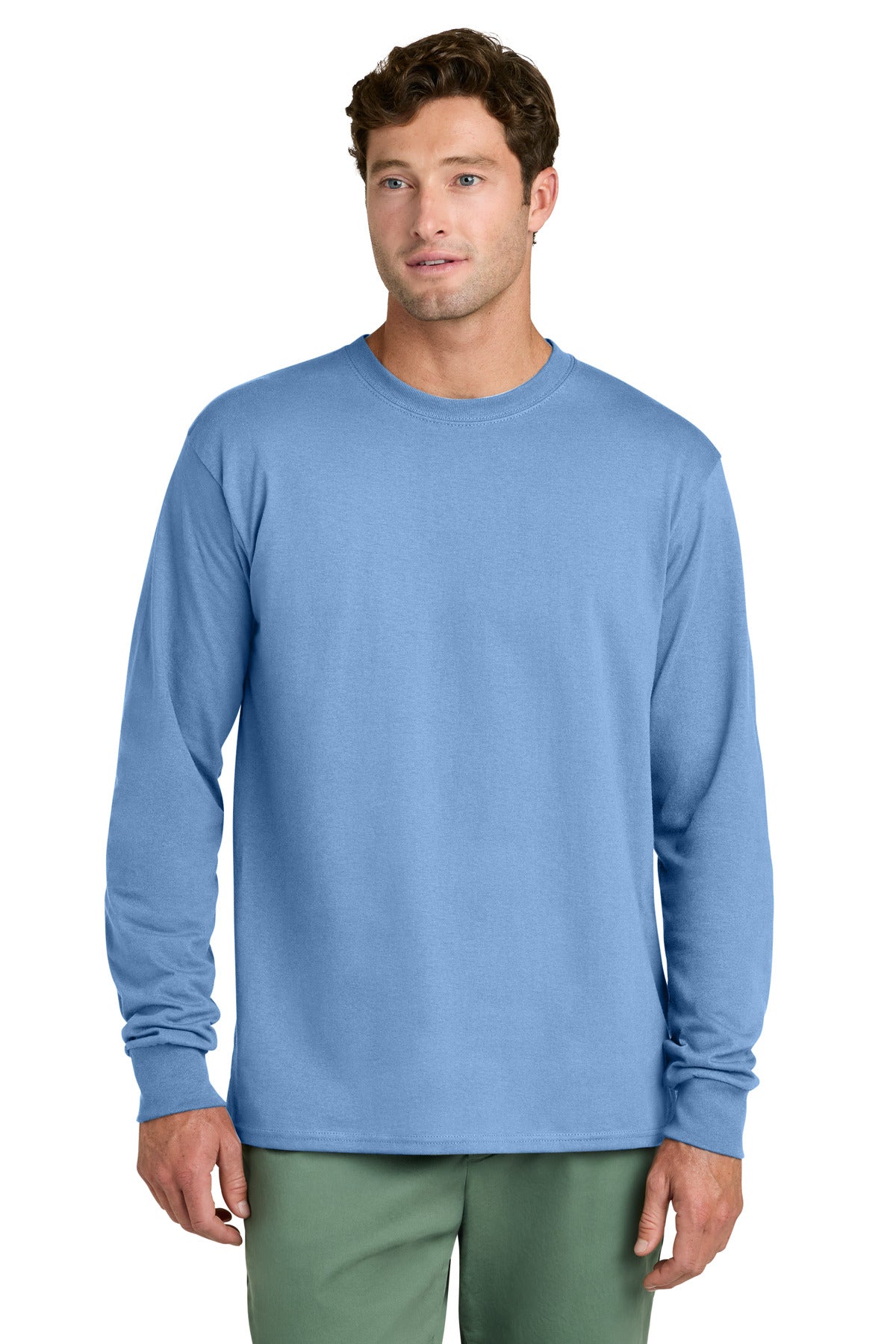 Port & Coƒ?› Long Sleeve Core Cotton Tee. PC54LS