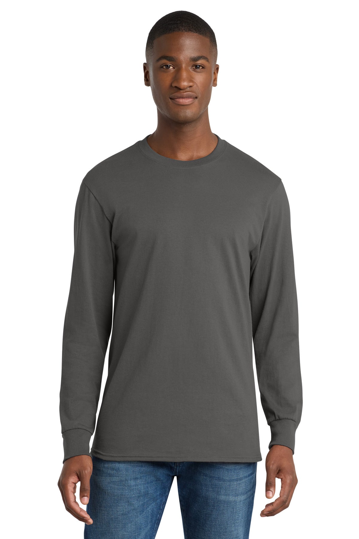 Port & Coâ„¢ Long Sleeve Core Cotton Tee. PC54LS