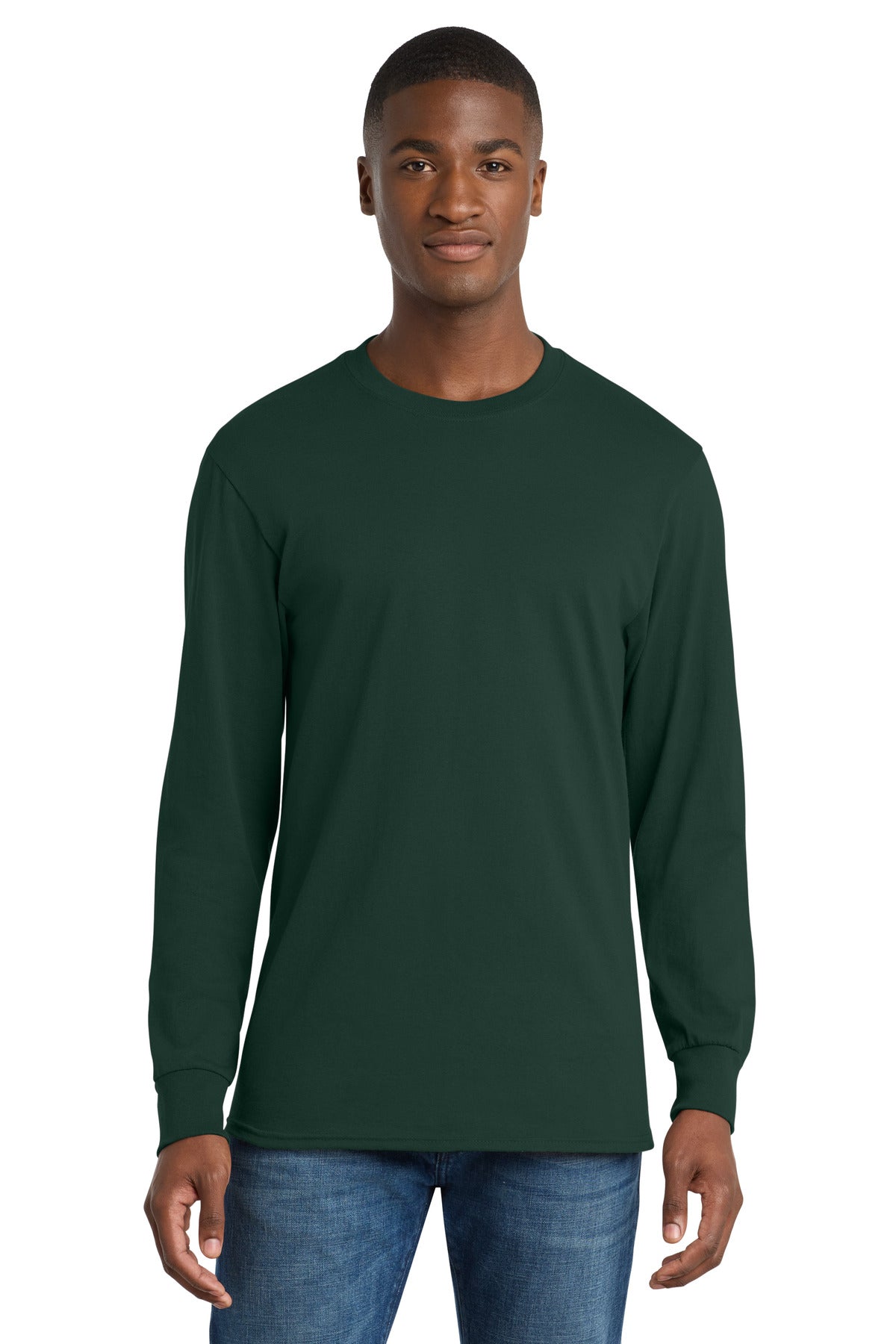 Port & Coâ„¢ Long Sleeve Core Cotton Tee. PC54LS