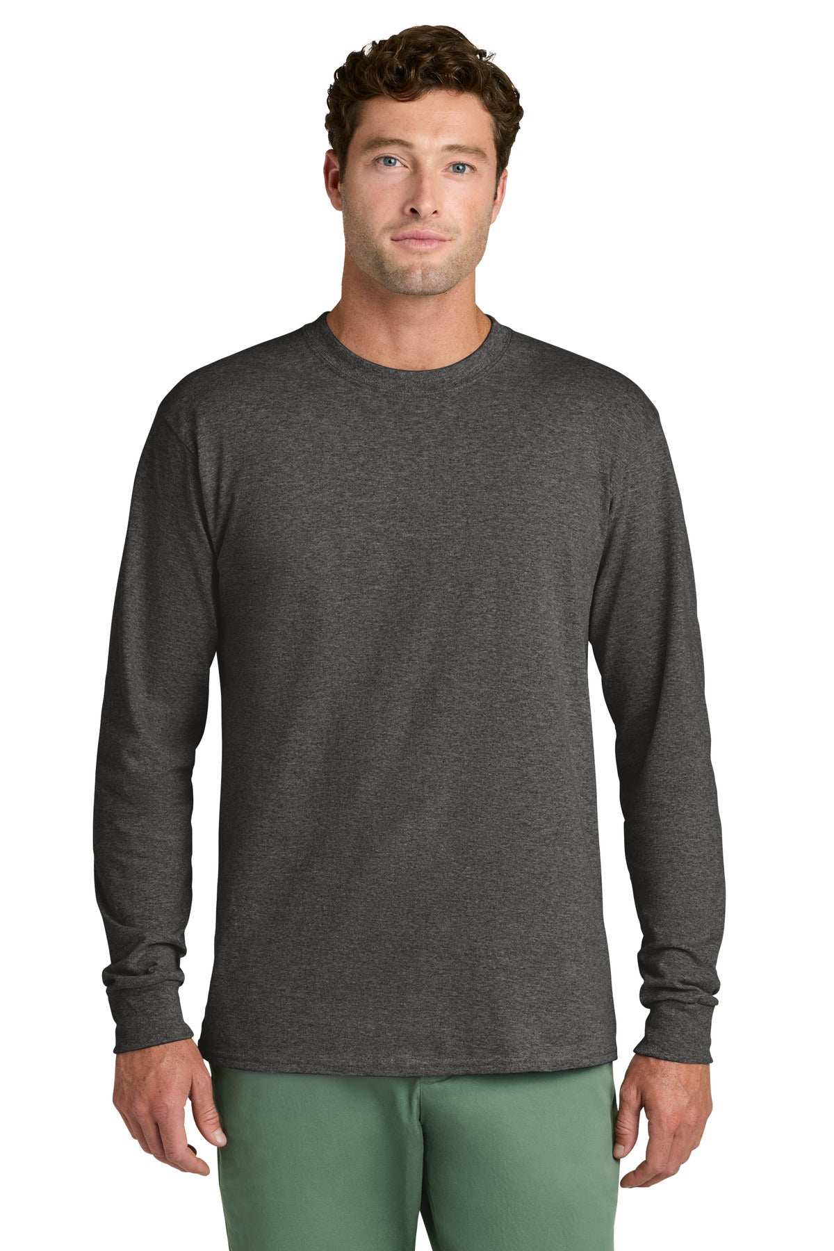 Port & Coƒ?› Long Sleeve Core Cotton Tee. PC54LS