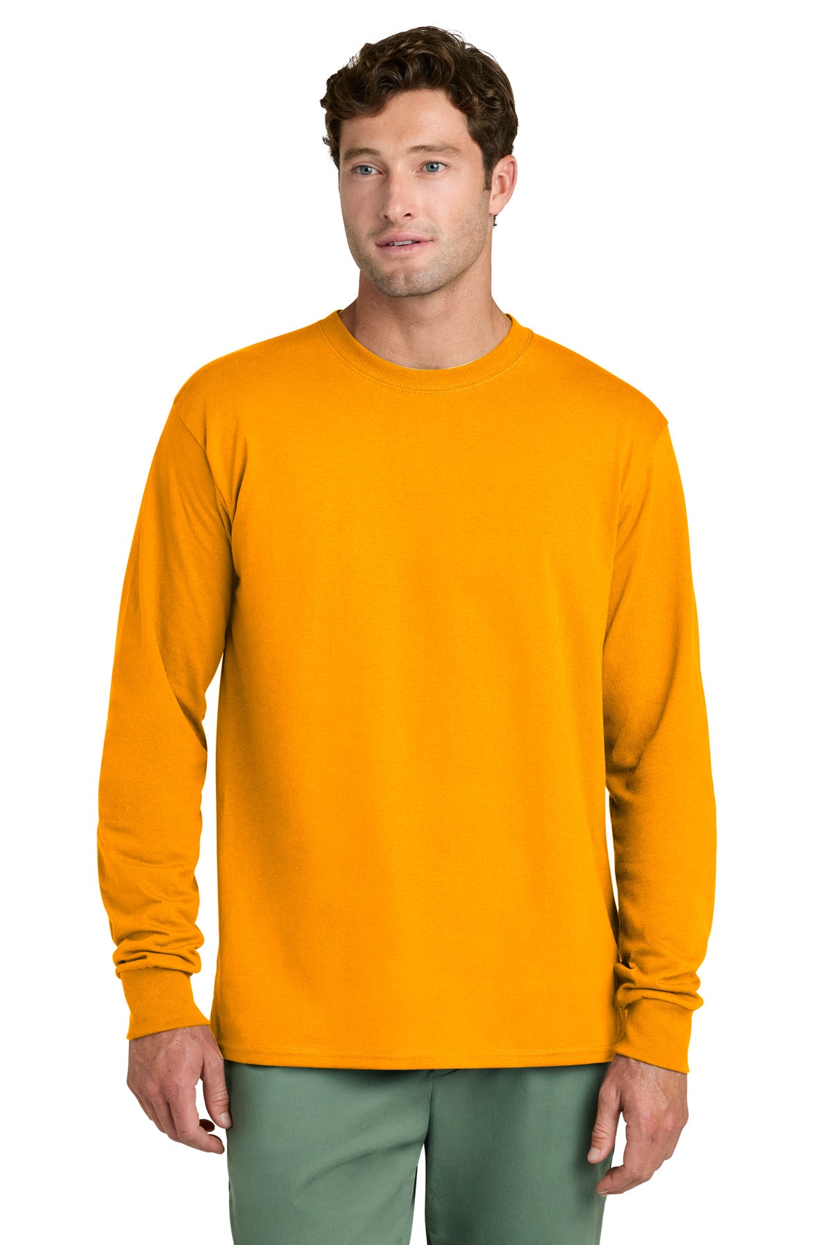 Port & Coƒ?› Long Sleeve Core Cotton Tee. PC54LS