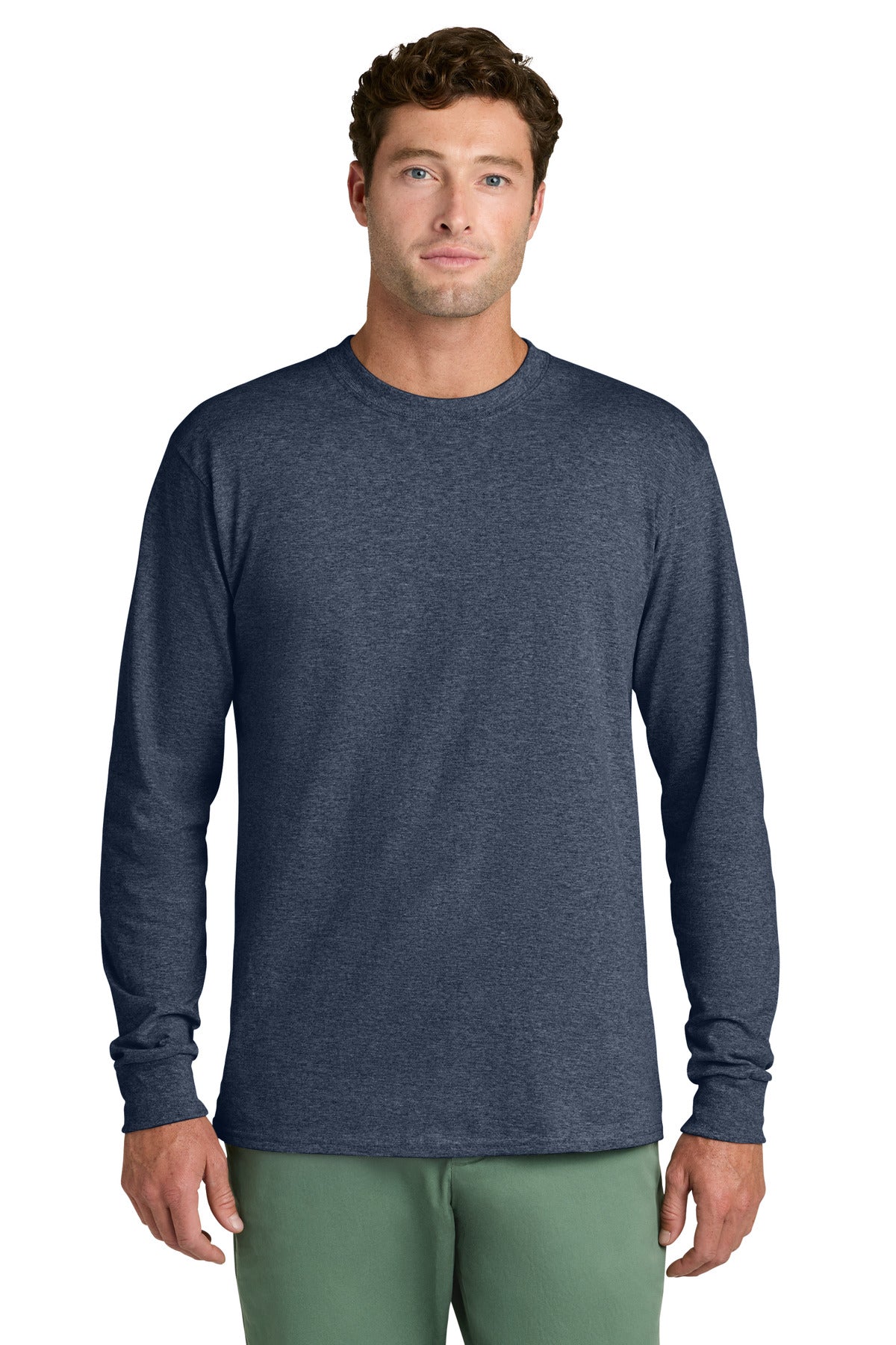 Port & Coƒ?› Long Sleeve Core Cotton Tee. PC54LS