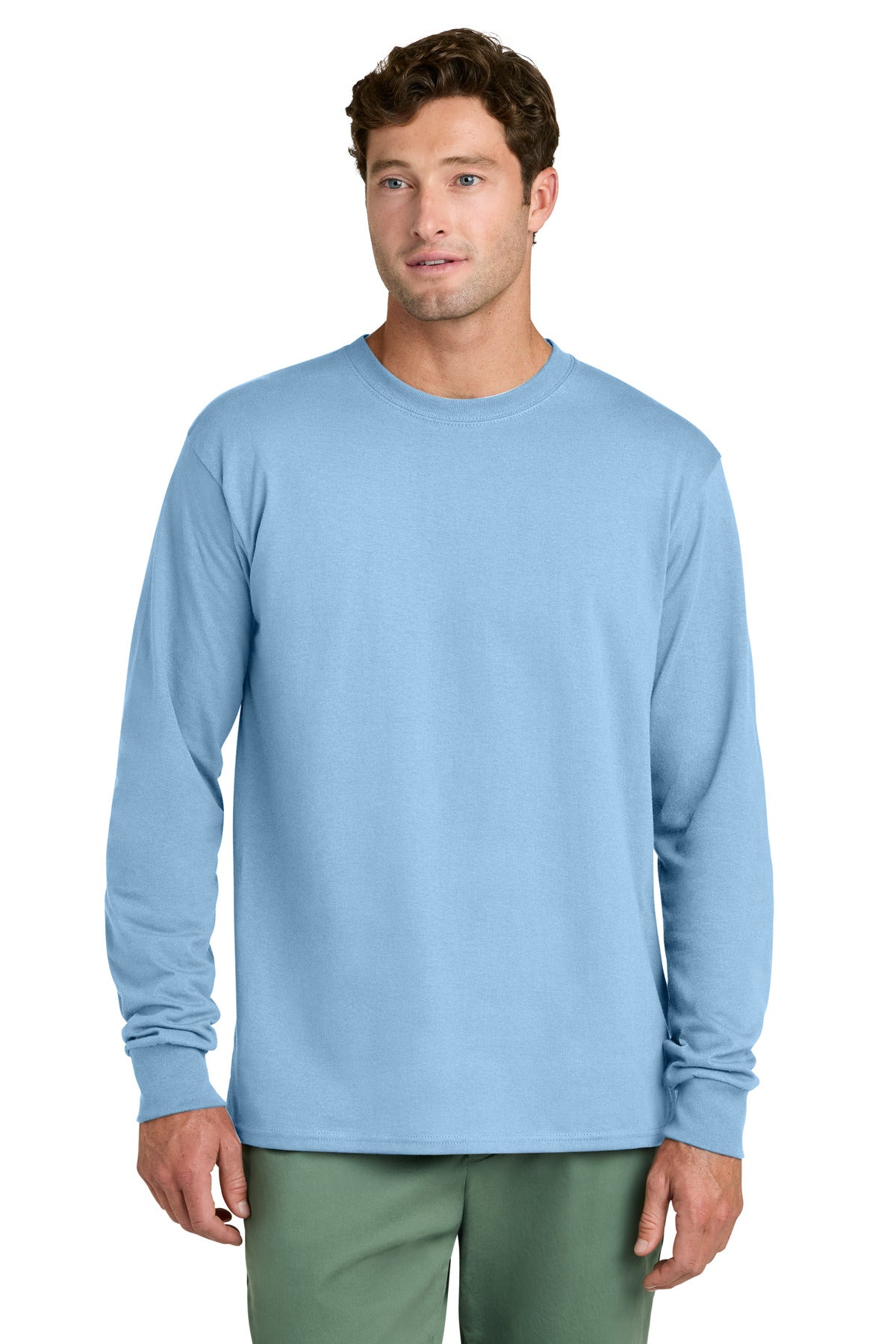 Port & Coƒ?› Long Sleeve Core Cotton Tee. PC54LS