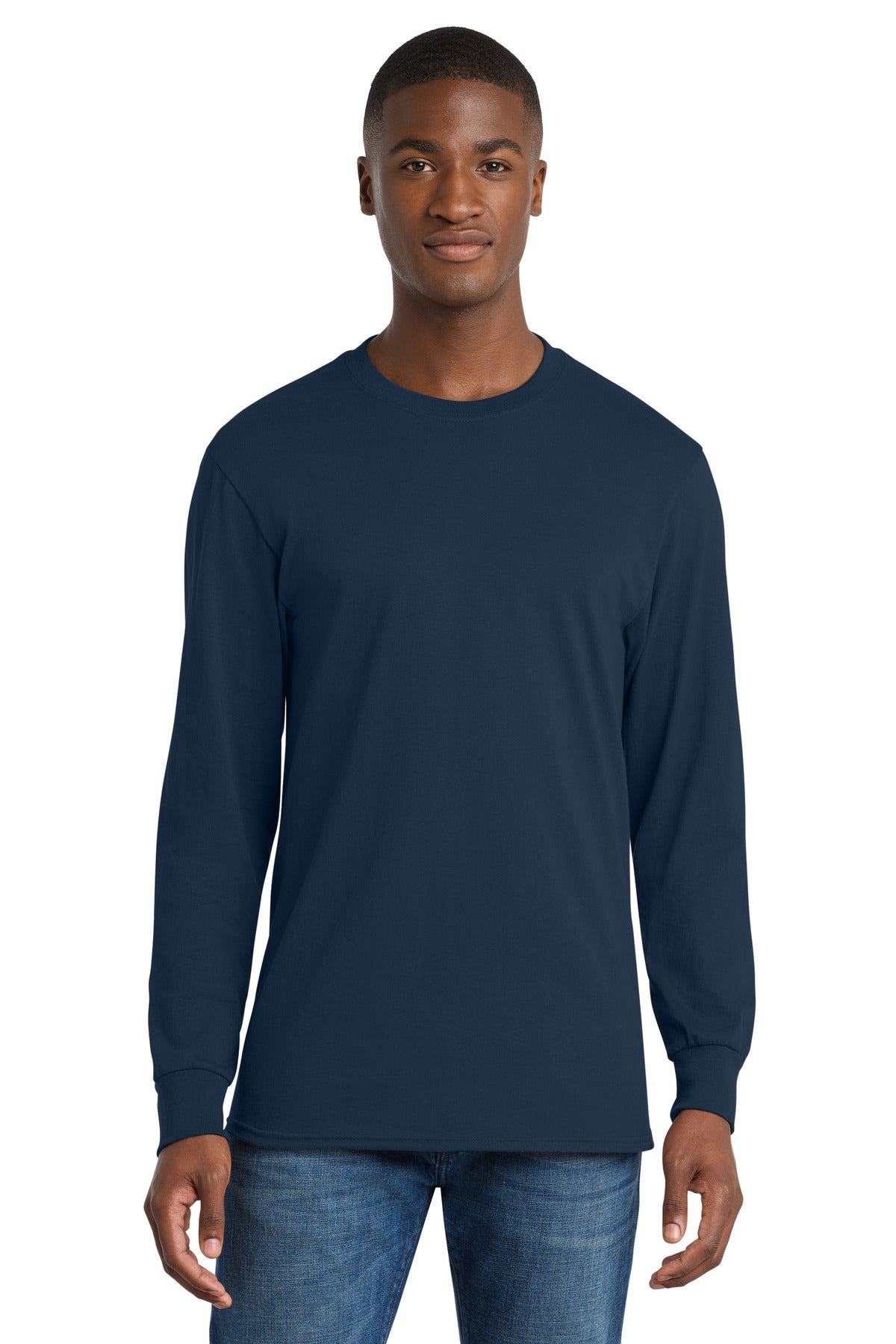 Port & Coâ„¢ Long Sleeve Core Cotton Tee. PC54LS