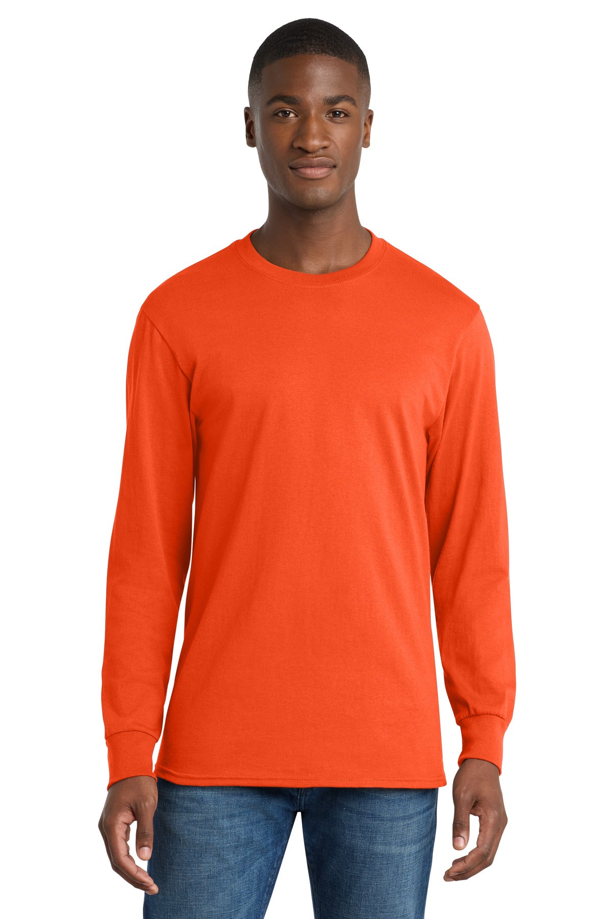 Port & Coâ„¢ Long Sleeve Core Cotton Tee. PC54LS