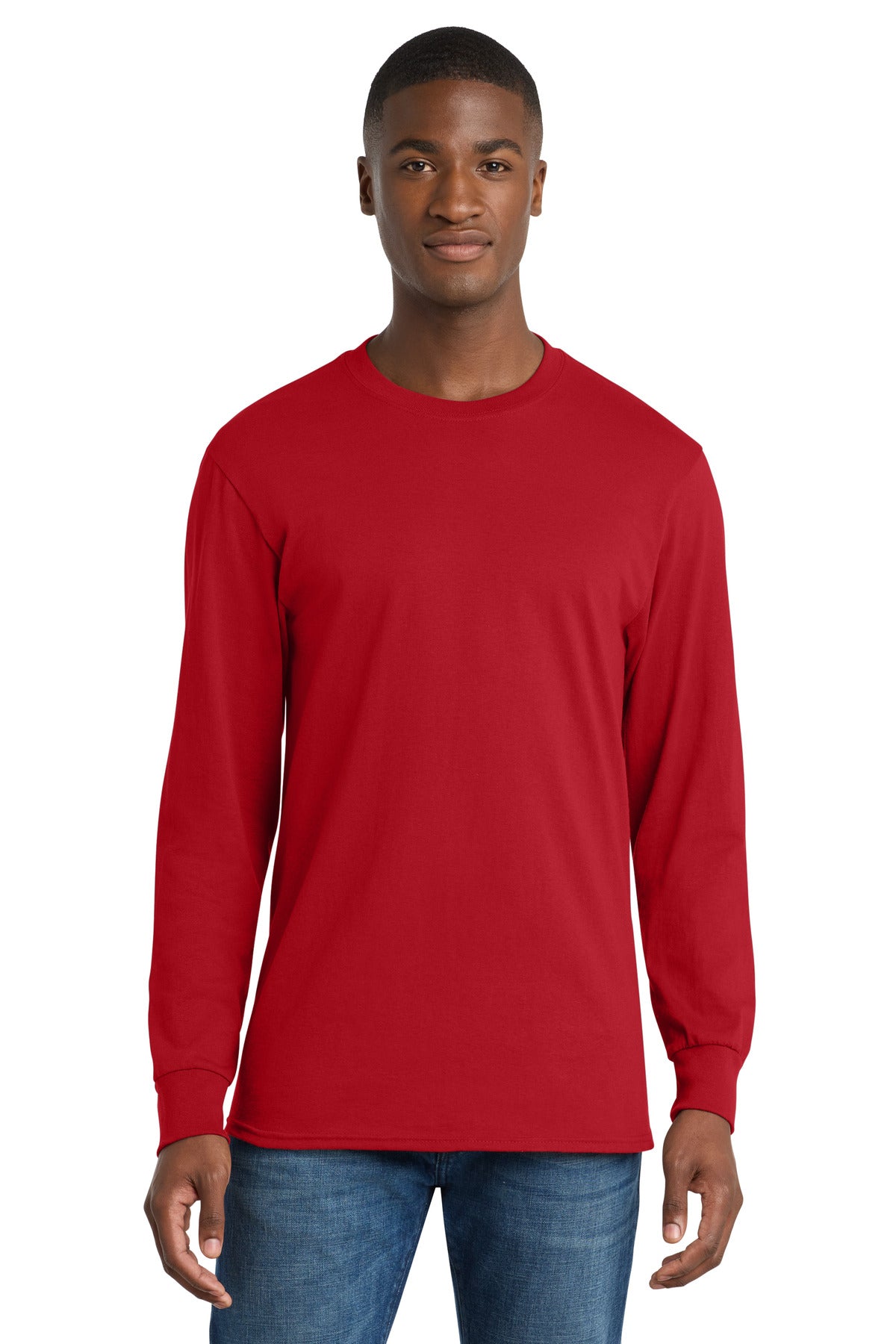 Port & Coâ„¢ Long Sleeve Core Cotton Tee. PC54LS