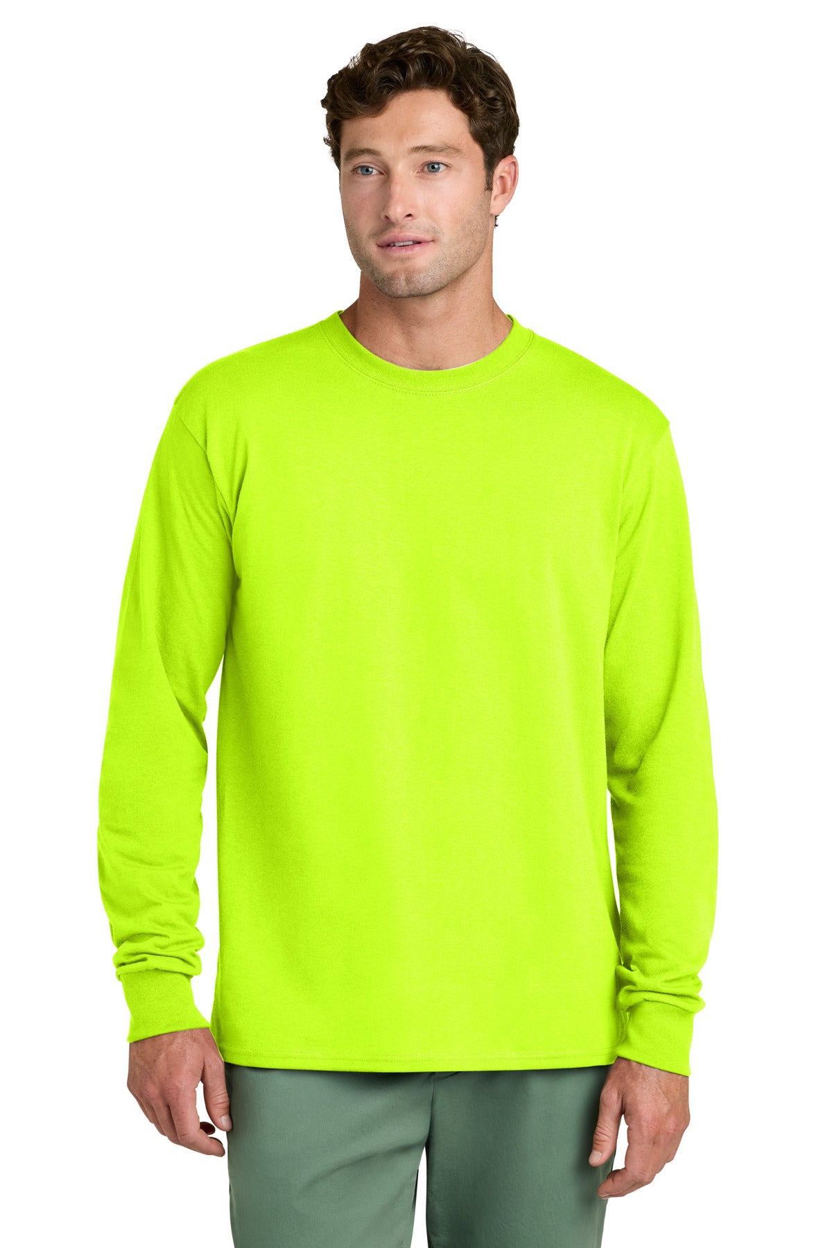 Port & Coƒ?› Long Sleeve Core Cotton Tee. PC54LS