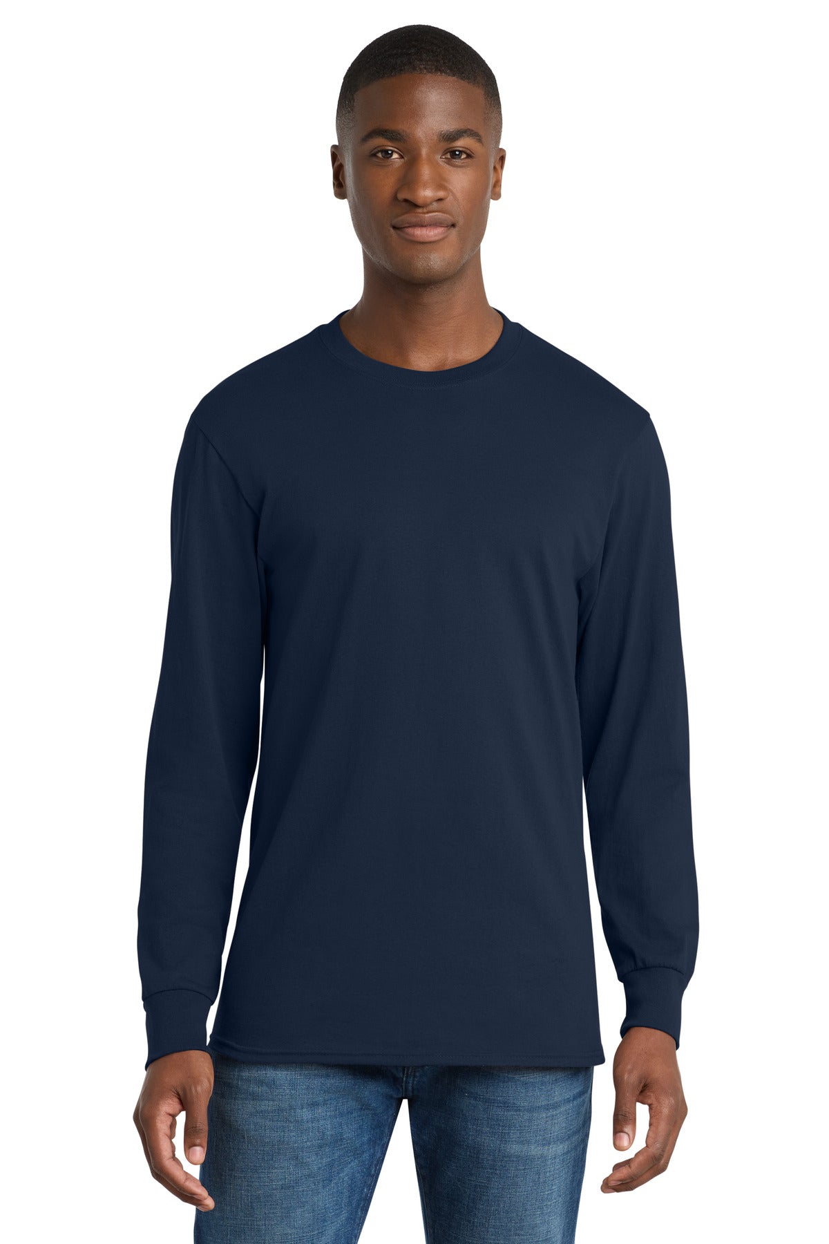 Port & Coâ„¢ Long Sleeve Core Cotton Tee. PC54LS