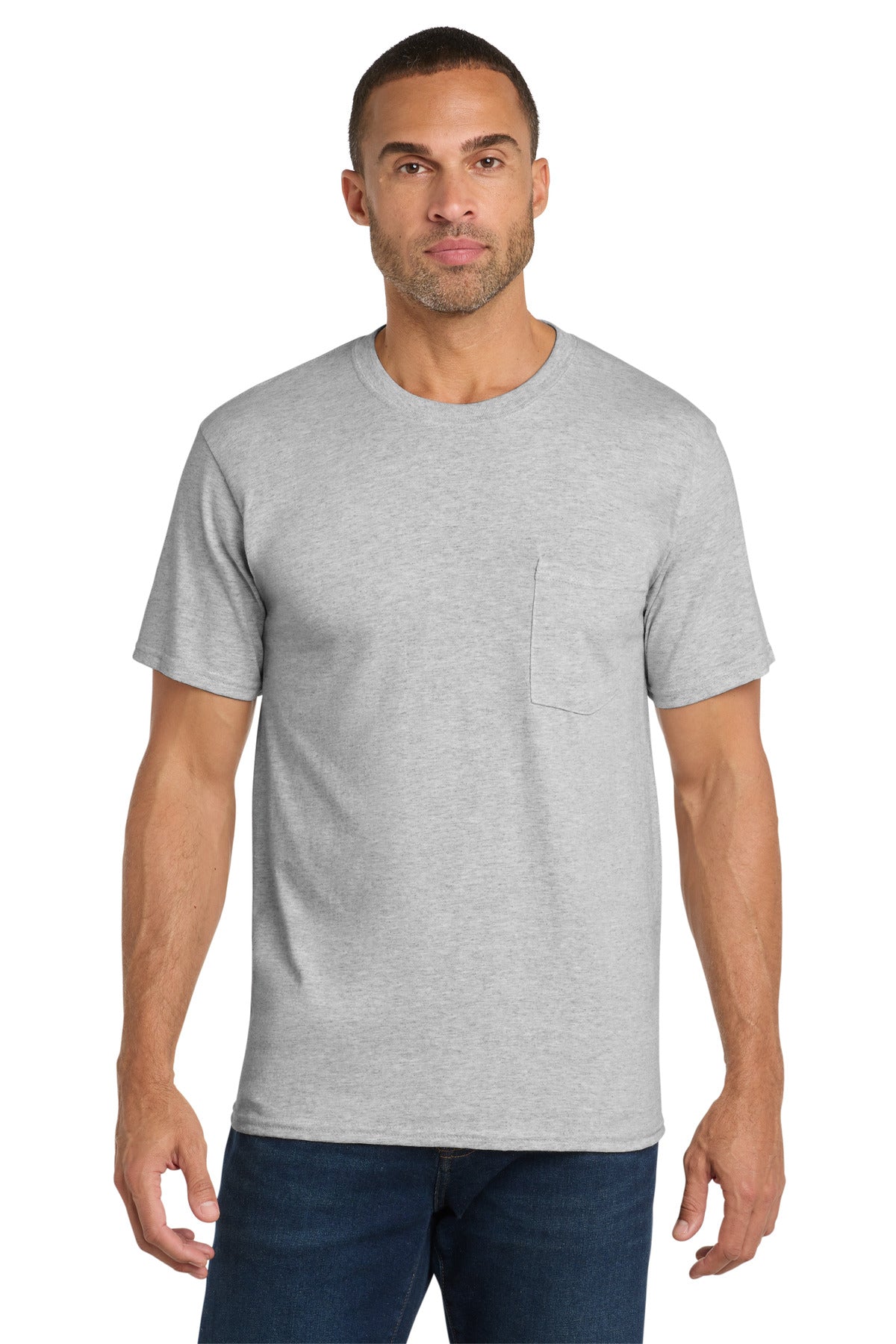 Port & Coƒ?› Core Cotton Pocket Tee. PC54P
