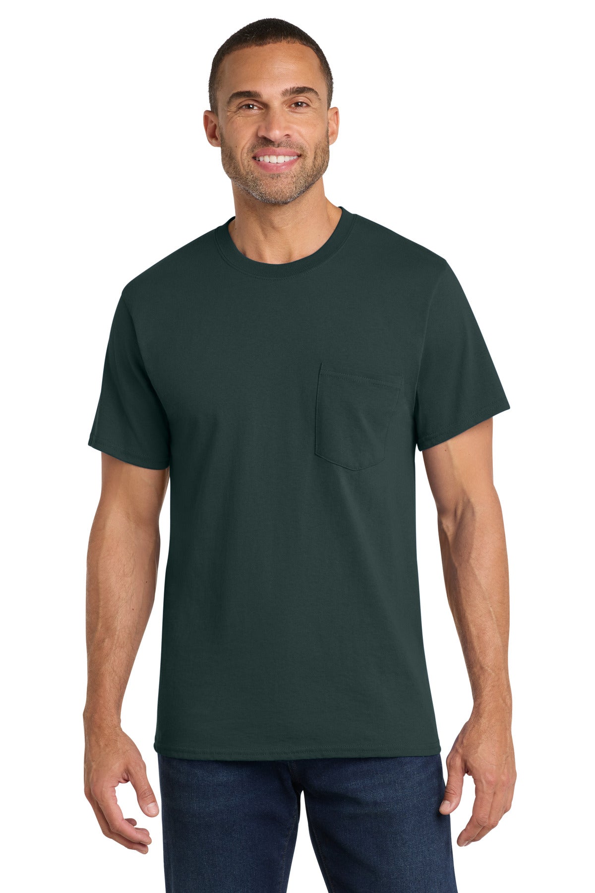 Port & Coƒ?› Core Cotton Pocket Tee. PC54P
