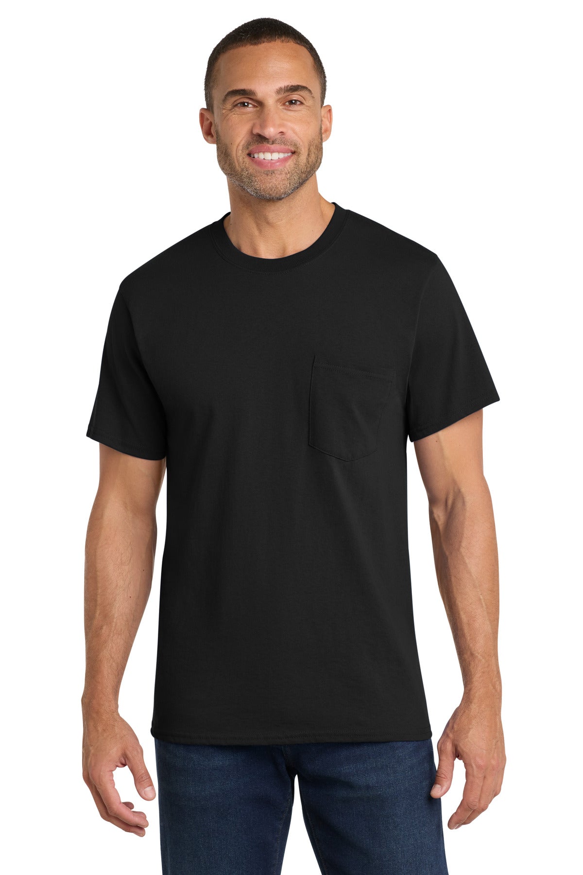 Port & Coƒ?› Core Cotton Pocket Tee. PC54P