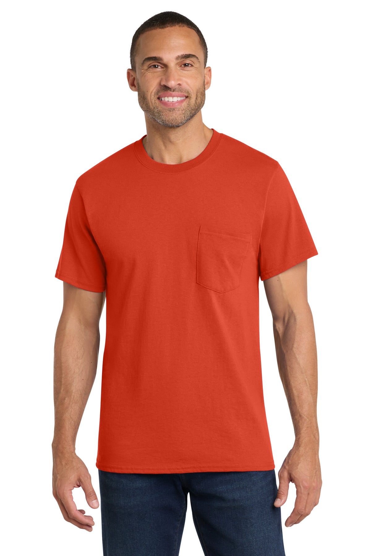 Port & Coƒ?› Core Cotton Pocket Tee. PC54P