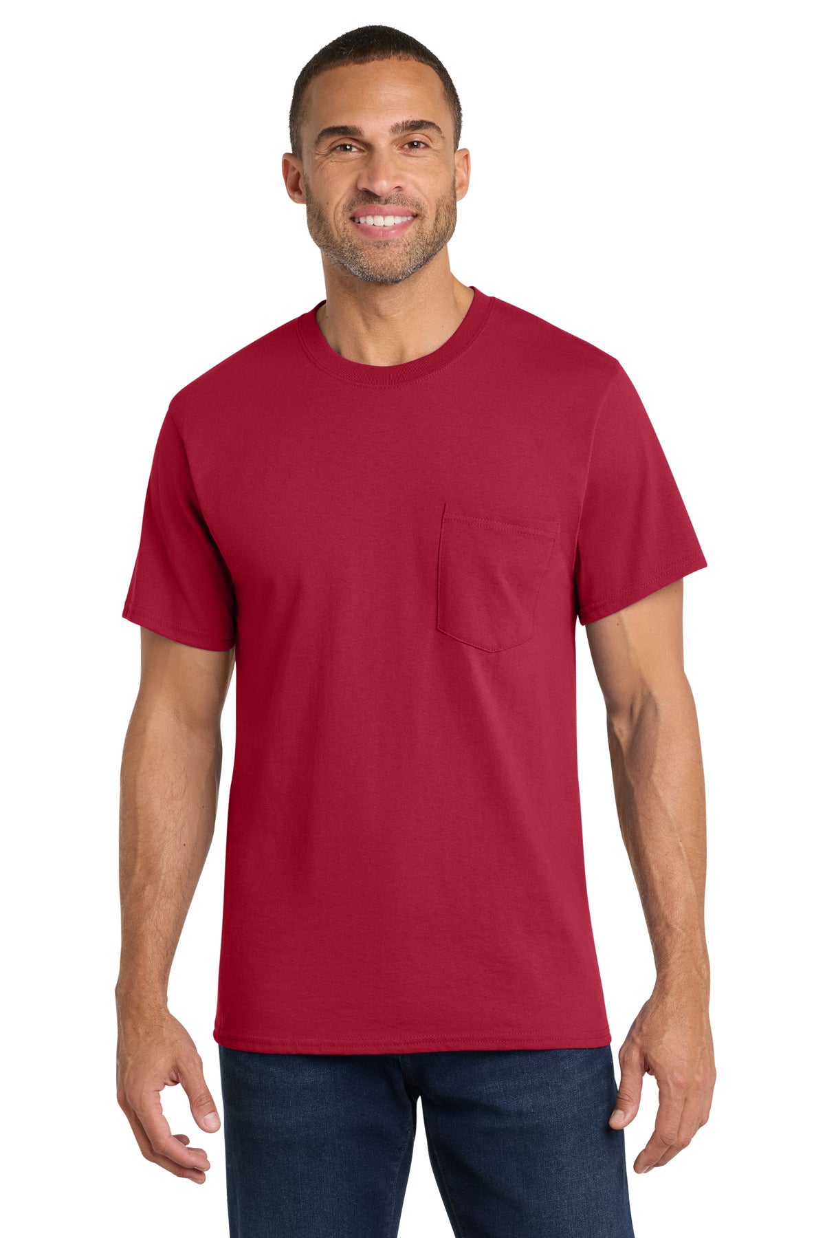 Port & Coƒ?› Core Cotton Pocket Tee. PC54P