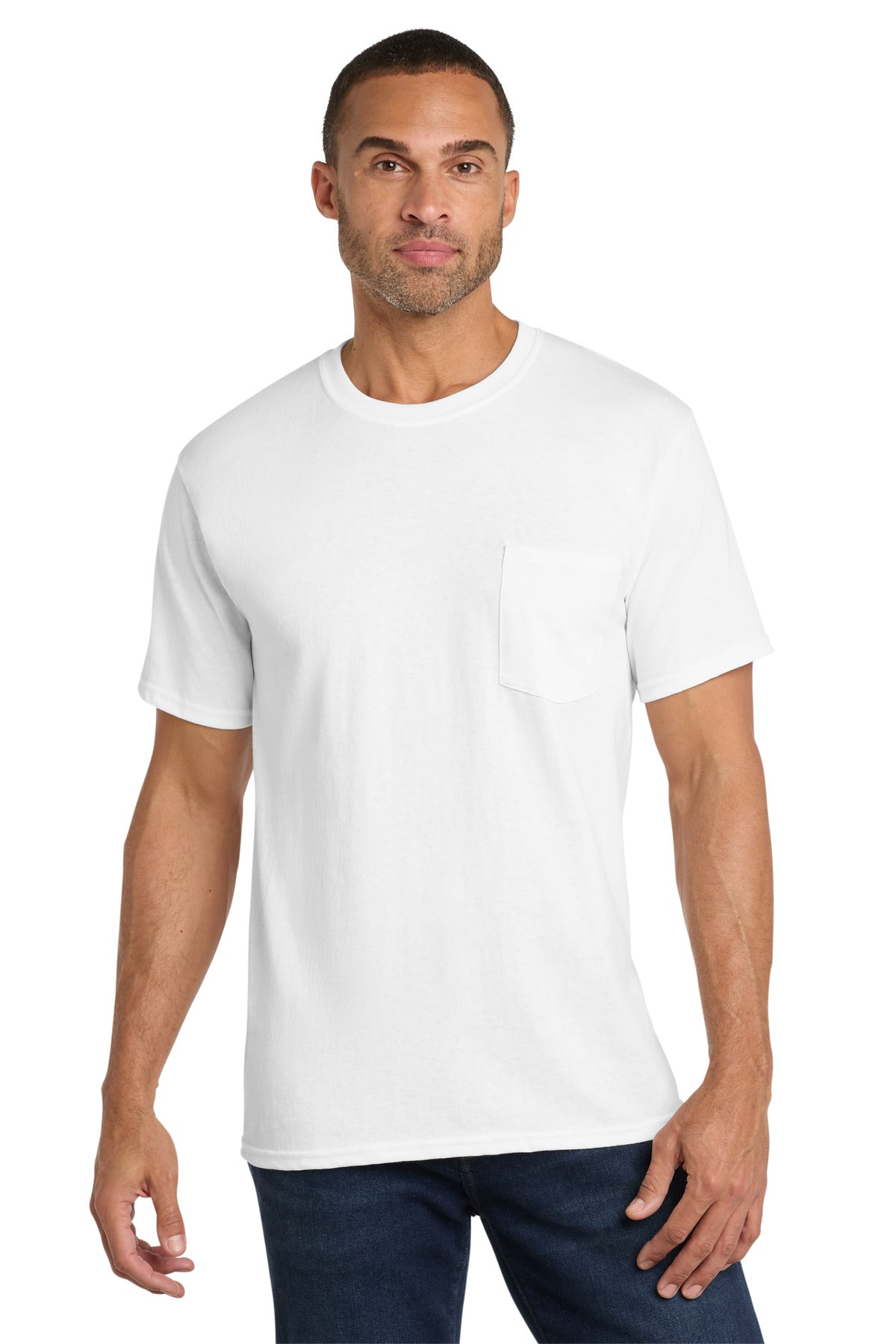 Port & Coƒ?› Core Cotton Pocket Tee. PC54P