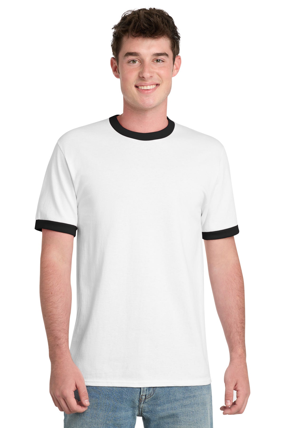 Port & Coƒ?› Core Cotton Ringer Tee.  PC54R