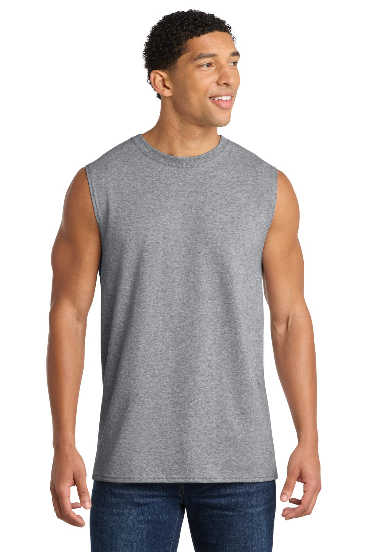 Port & Coƒ?› Core Cotton Sleeveless Tee. PC54SL