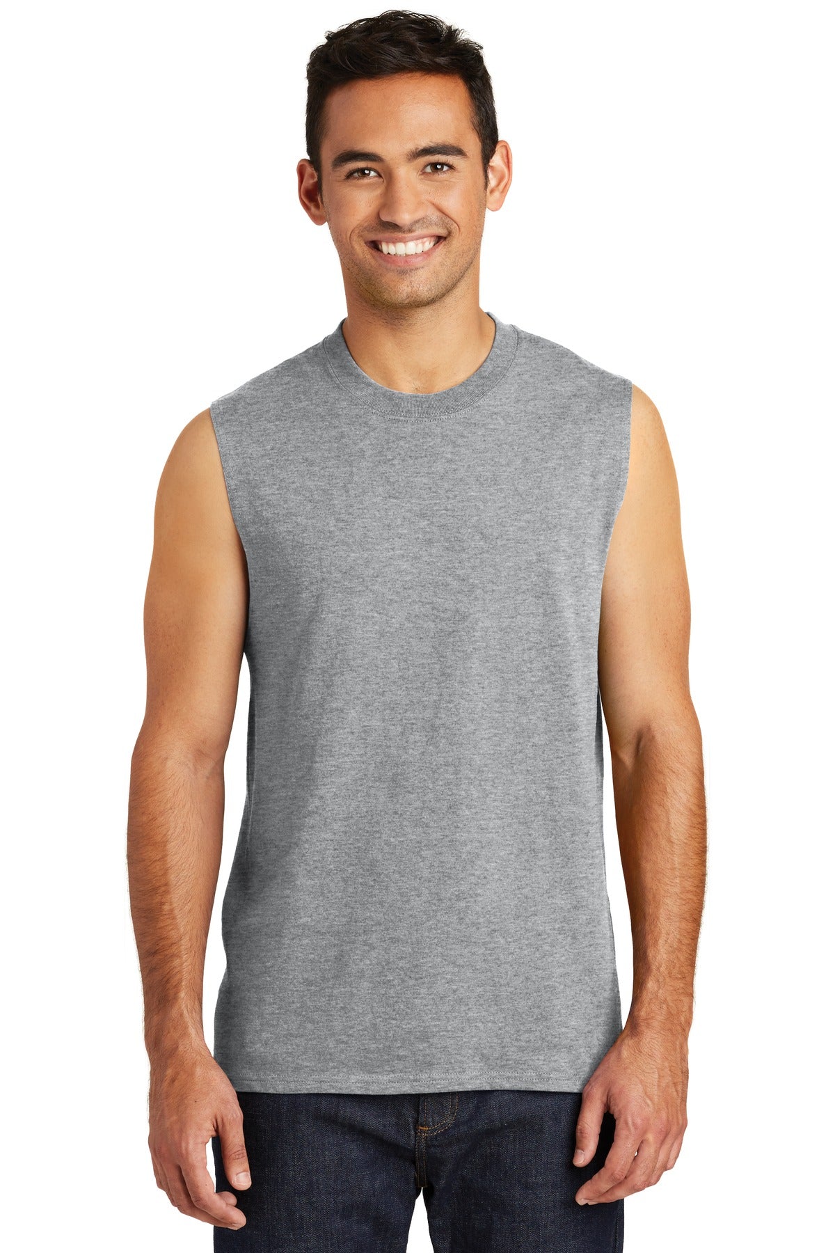 Port & Coâ„¢ Core Cotton Sleeveless Tee. PC54SL