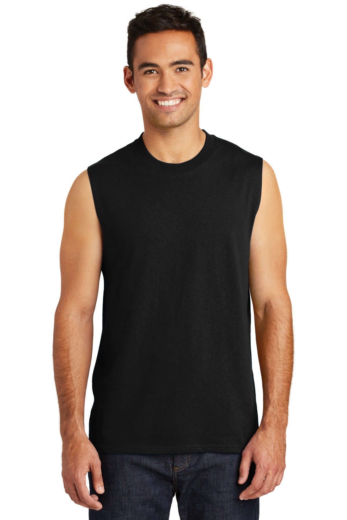Port & Coâ„¢ Core Cotton Sleeveless Tee. PC54SL