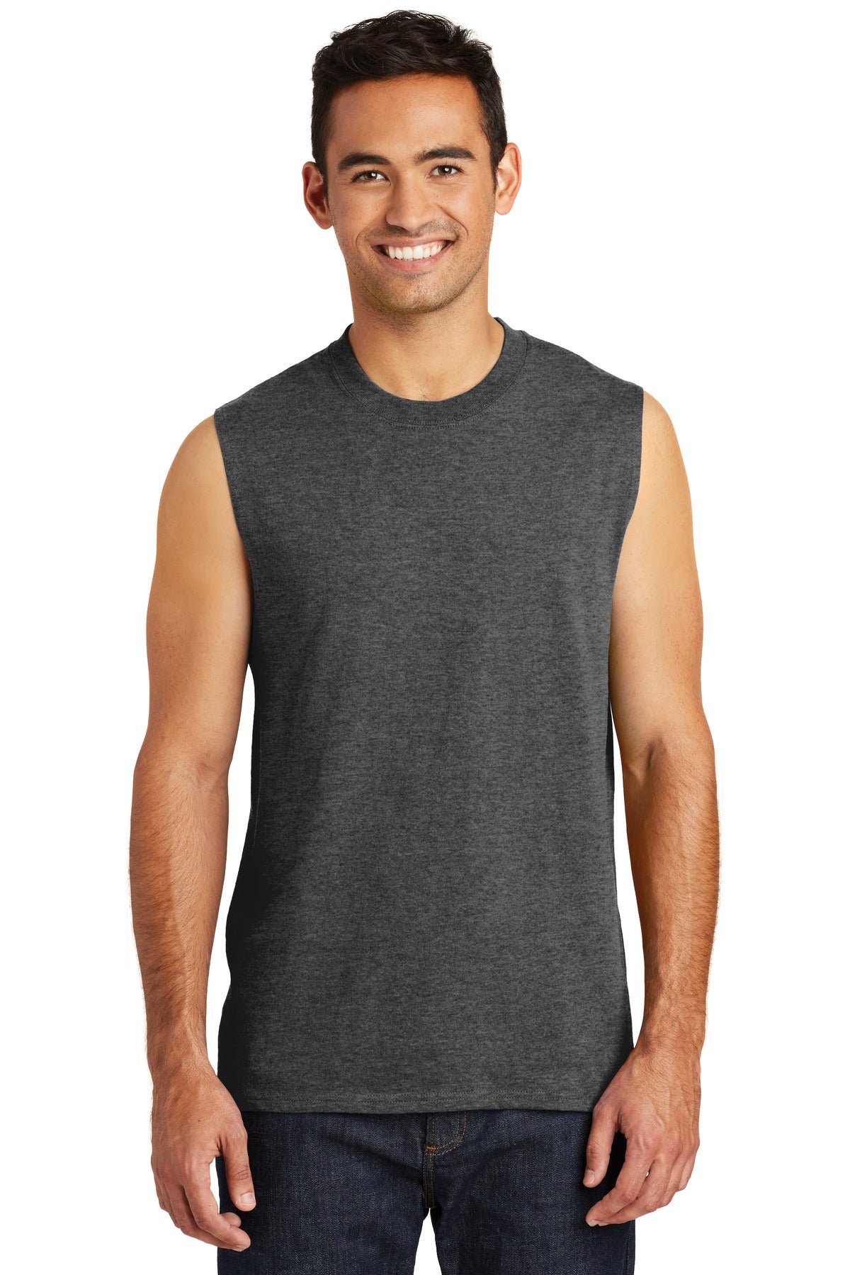 Port & Coâ„¢ Core Cotton Sleeveless Tee. PC54SL