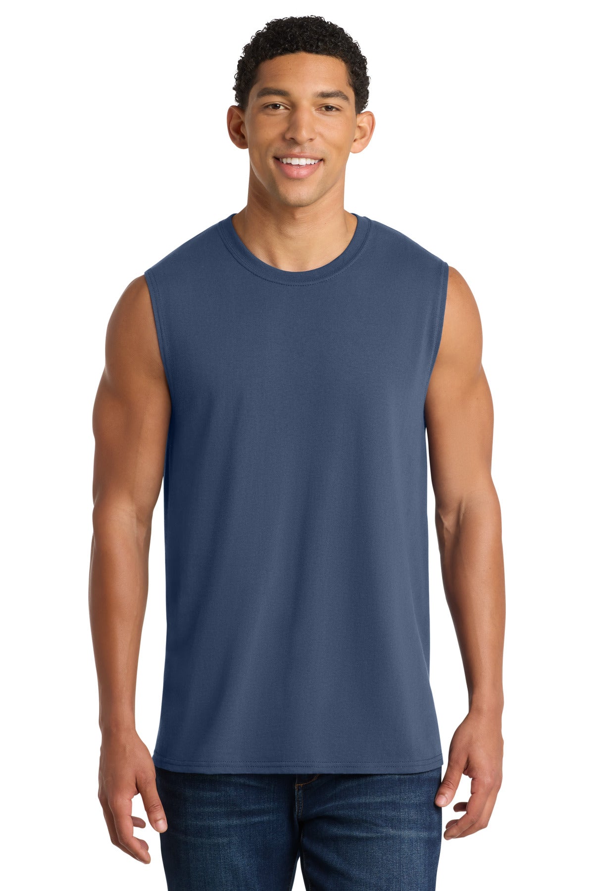 Port & Coƒ?› Core Cotton Sleeveless Tee. PC54SL