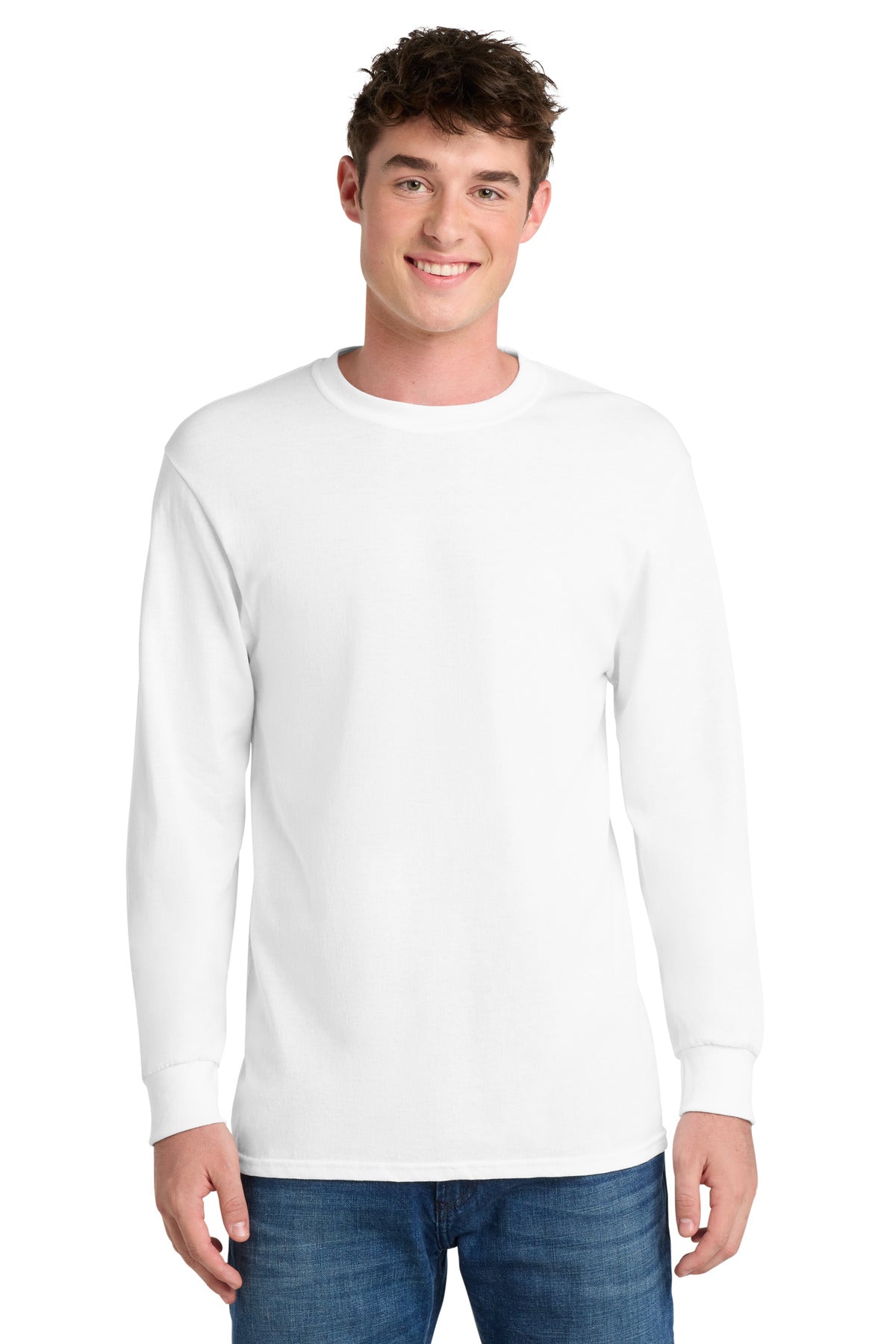 Port & Coƒ?› Tall Long Sleeve Core Blend Tee. PC55LST