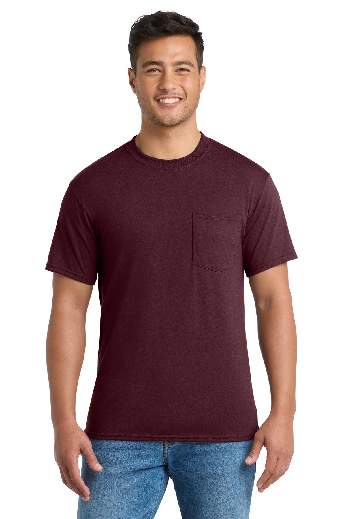 Port & Coƒ?› Tall Core Blend Pocket Tee. PC55PT