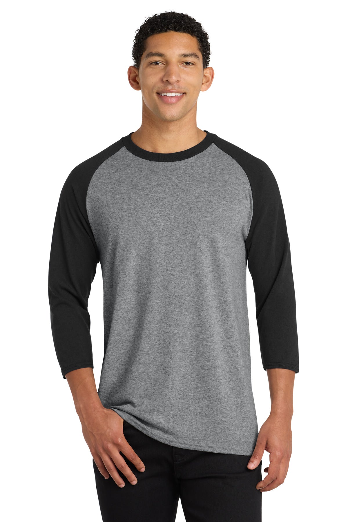 Port & Coâ„¢ Core Blend 3/4-Sleeve Raglan Tee. PC55RS