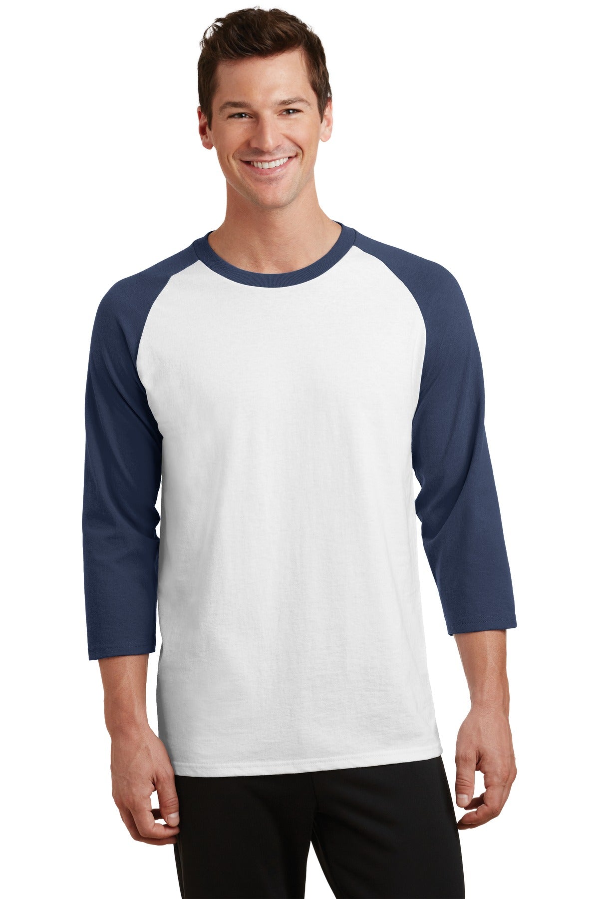 Port & Company? Core Blend 3/4-Sleeve Raglan Tee. PC55RS