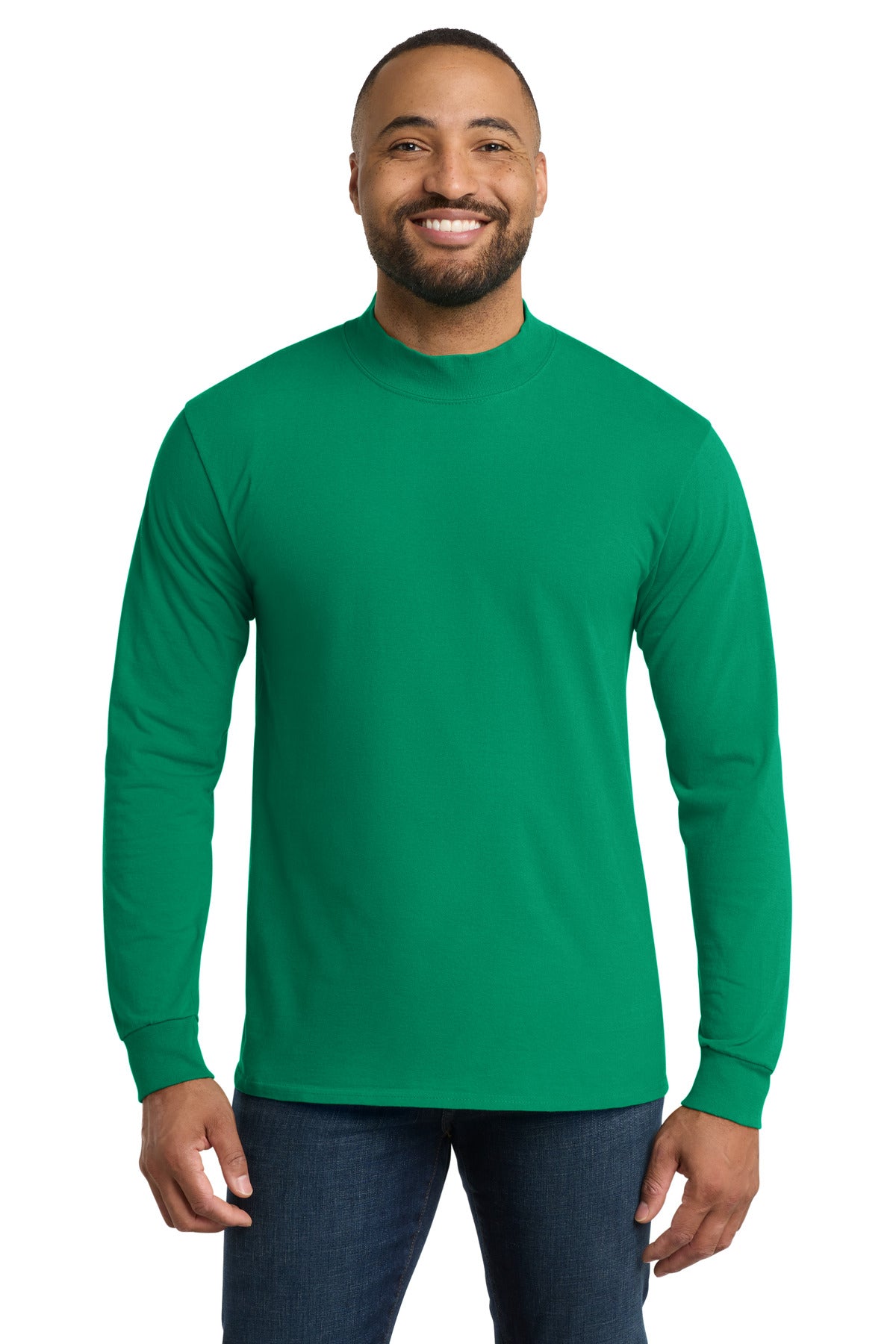 Port & Coƒ?› Essential Mock Turtleneck.  PC61M