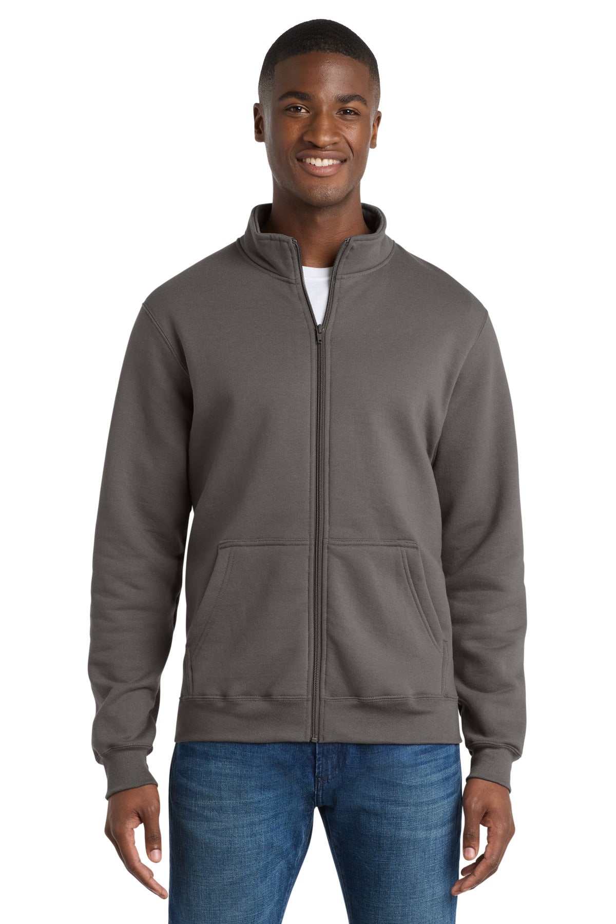 Port & Coƒ?› Core Fleece Cadet Full-Zip Sweatshirt PC78FZ