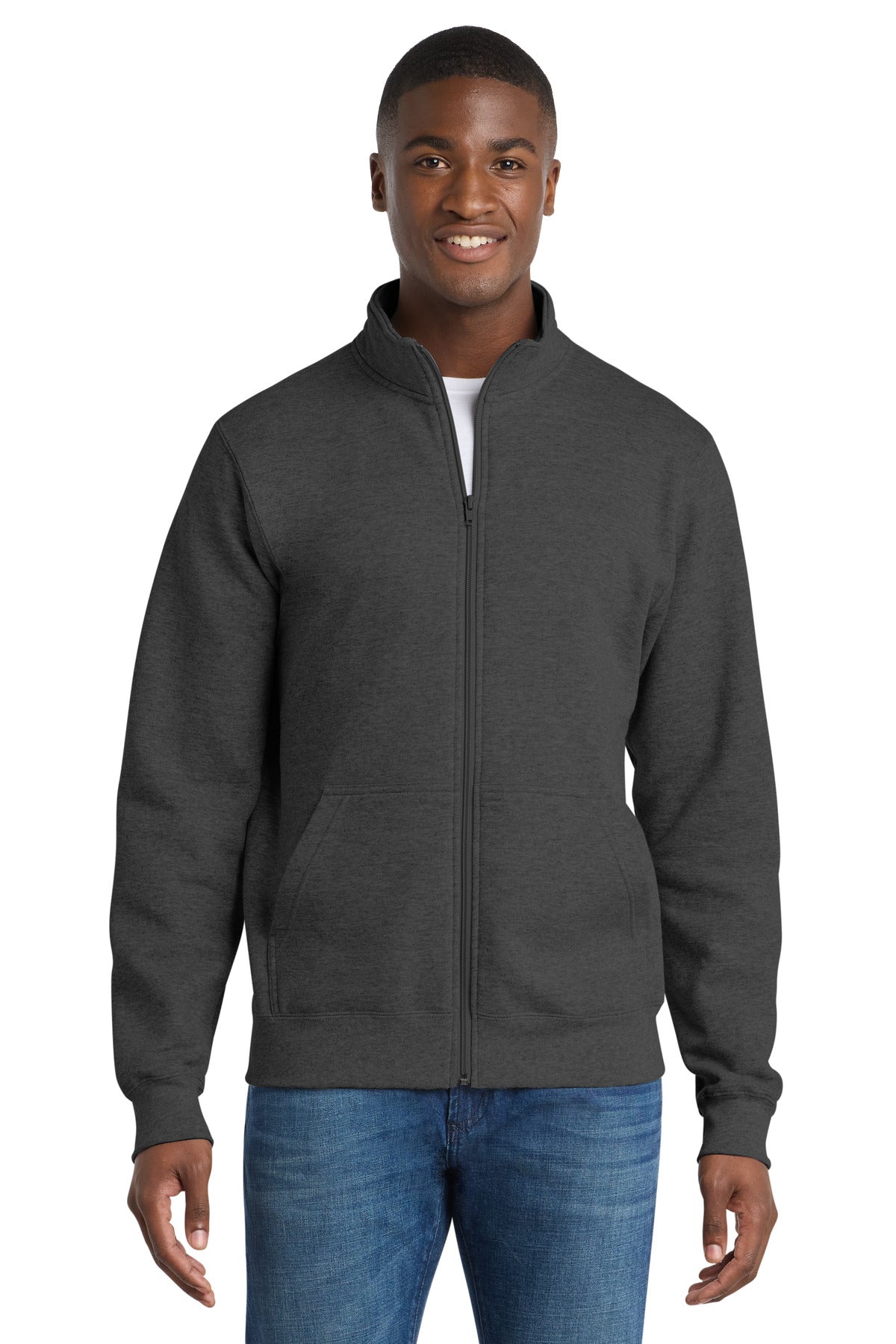 Port & Coƒ?› Core Fleece Cadet Full-Zip Sweatshirt PC78FZ