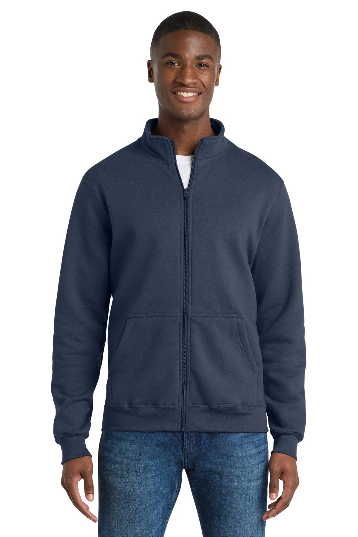 Port & Coƒ?› Core Fleece Cadet Full-Zip Sweatshirt PC78FZ