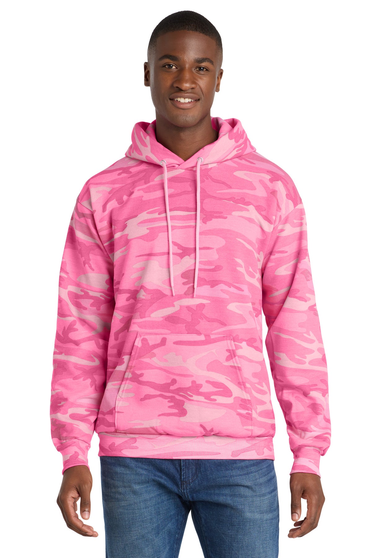 Port & Coƒ?› Core Fleece Camo Pullover Hooded Sweatshirt. PC78HC