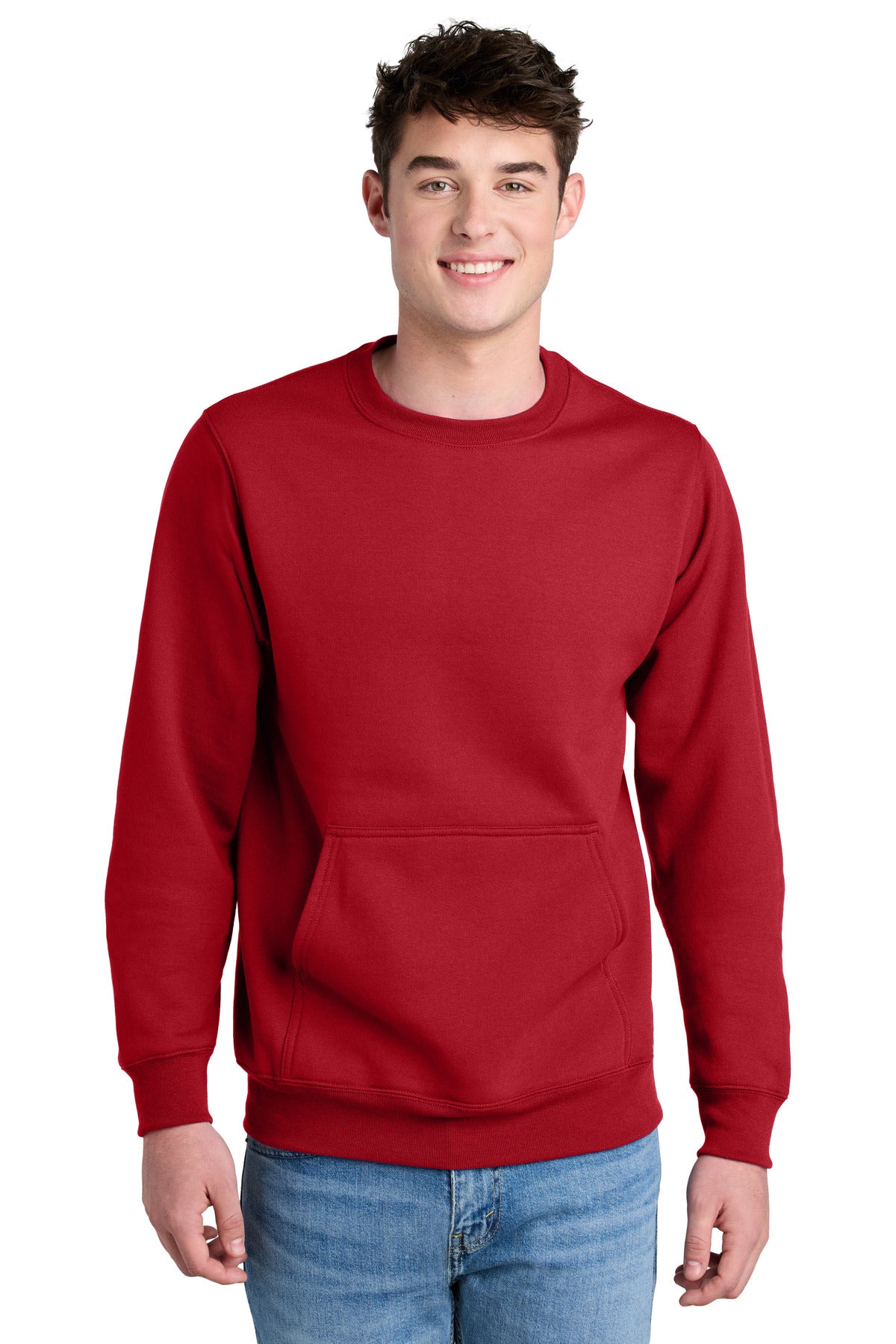 Port & Coâ„¢ Core Fleece Crewneck Pocket Sweatshirt PC78PKT
