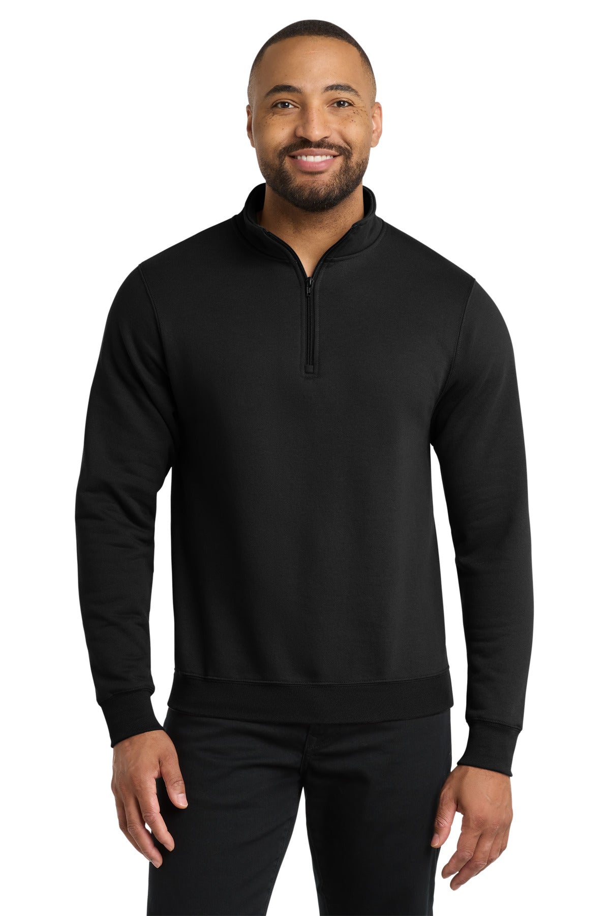 Port & Coƒ?› Core Fleece 1/4-Zip Pullover Sweatshirt PC78Q
