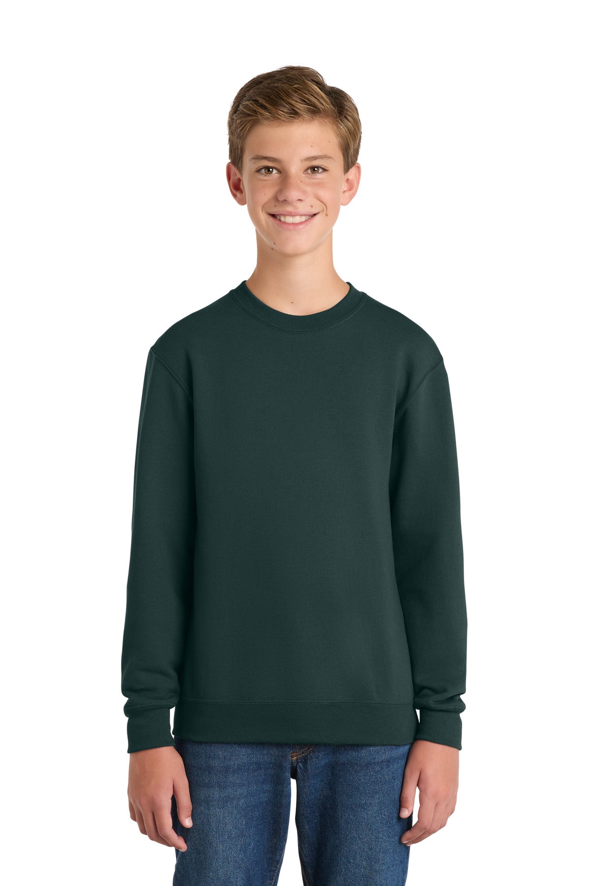 Port & Coƒ?› Youth Core Fleece Crewneck Sweatshirt.  PC90Y