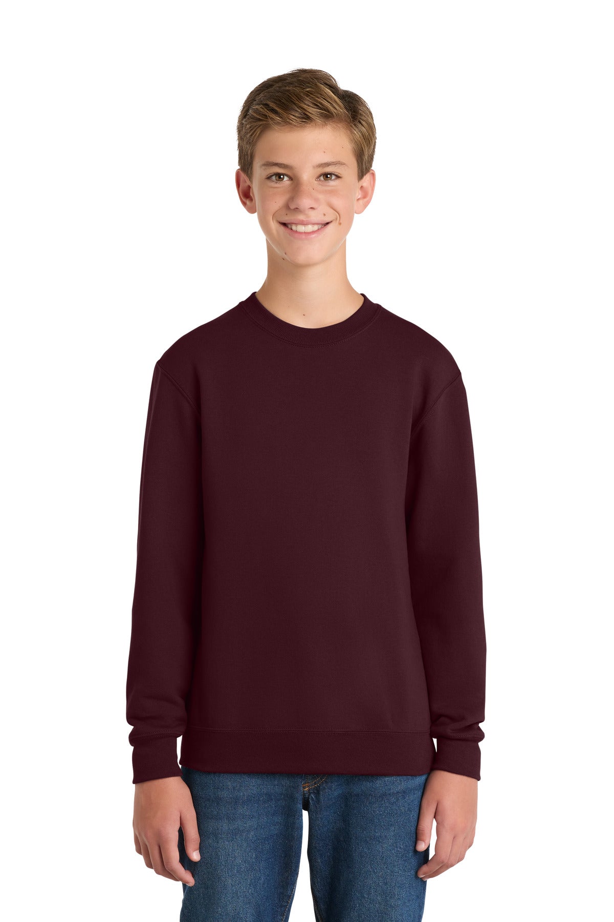 Port & Coƒ?› Youth Core Fleece Crewneck Sweatshirt.  PC90Y