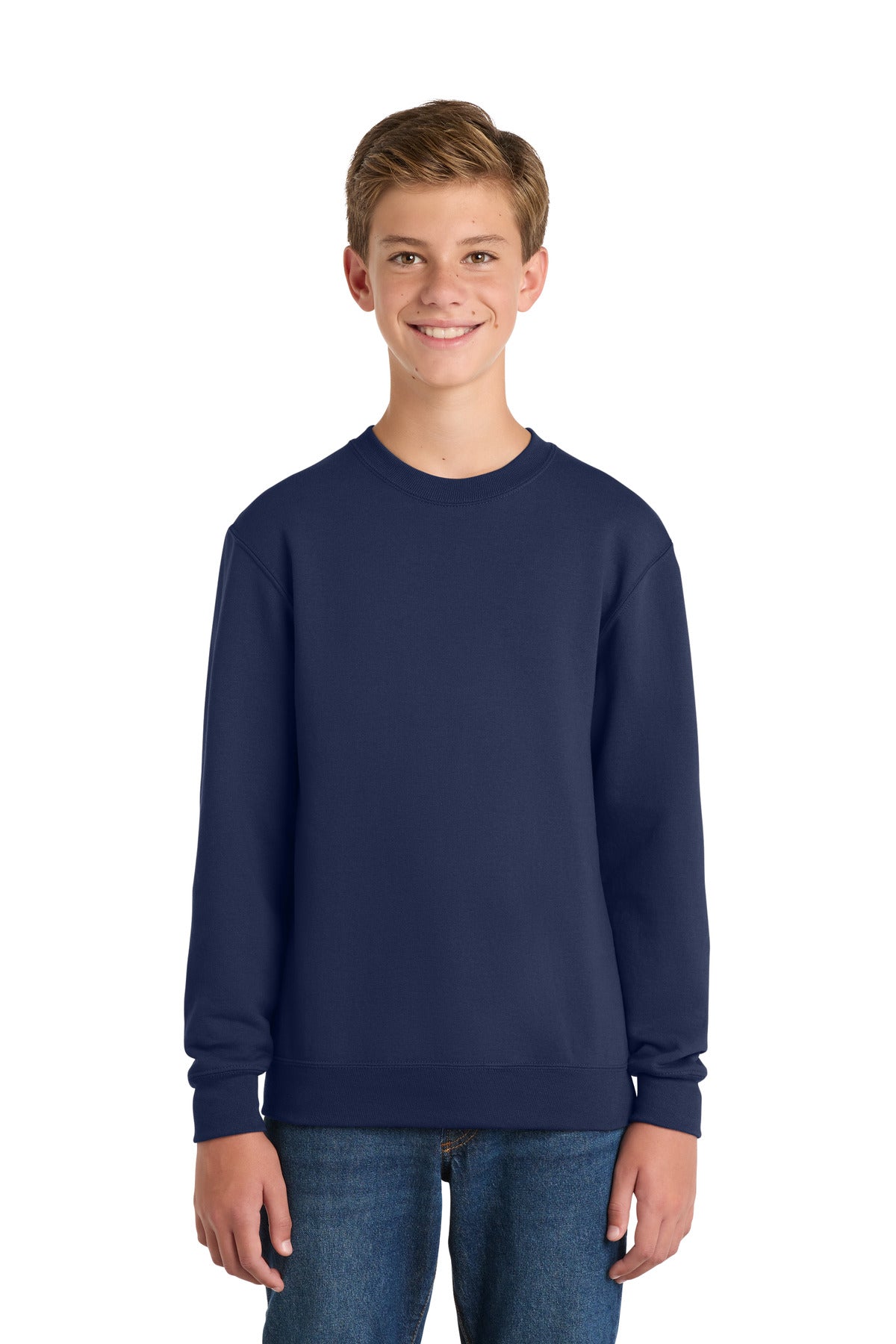 Port & Coƒ?› Youth Core Fleece Crewneck Sweatshirt.  PC90Y
