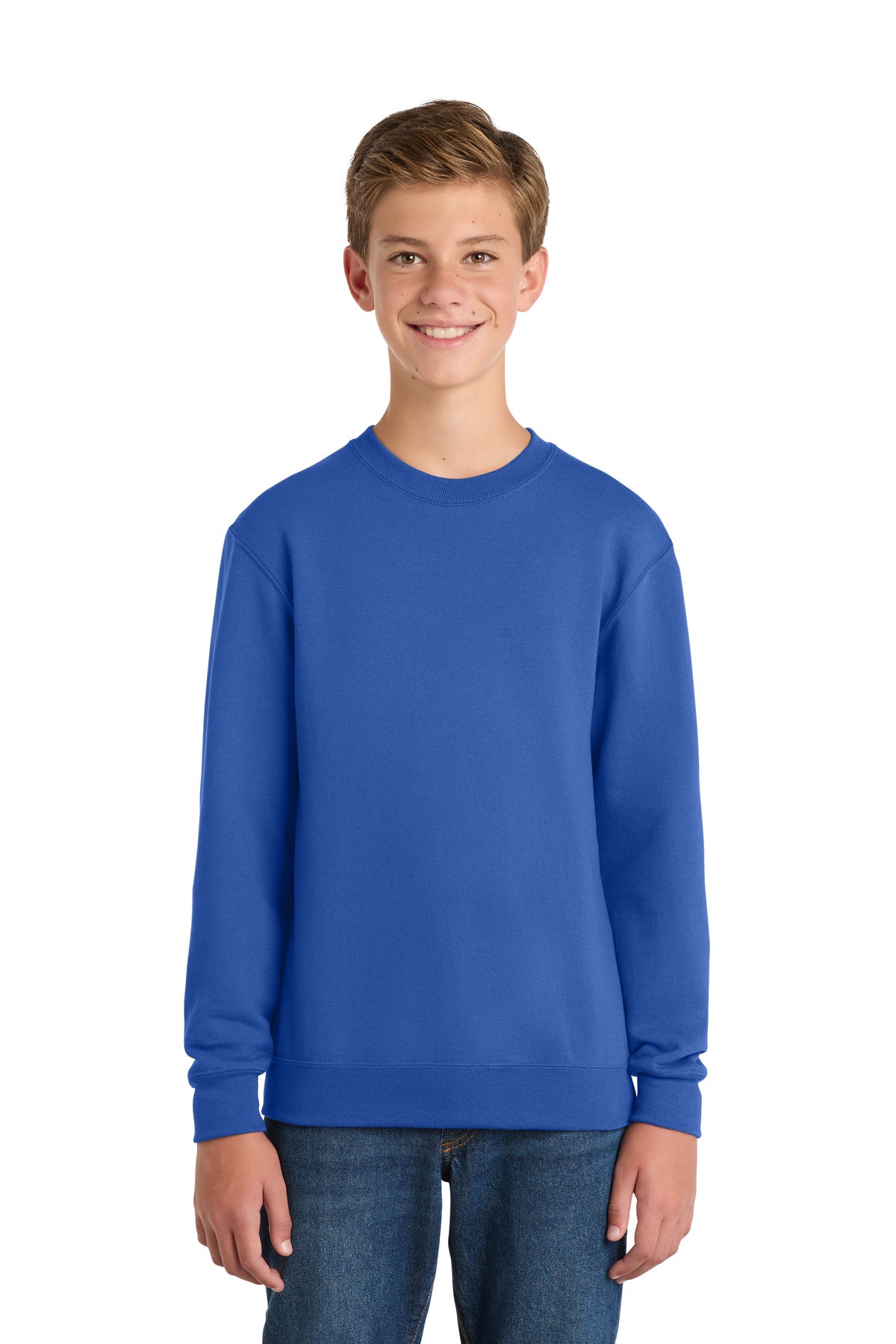 Port & Coƒ?› Youth Core Fleece Crewneck Sweatshirt.  PC90Y